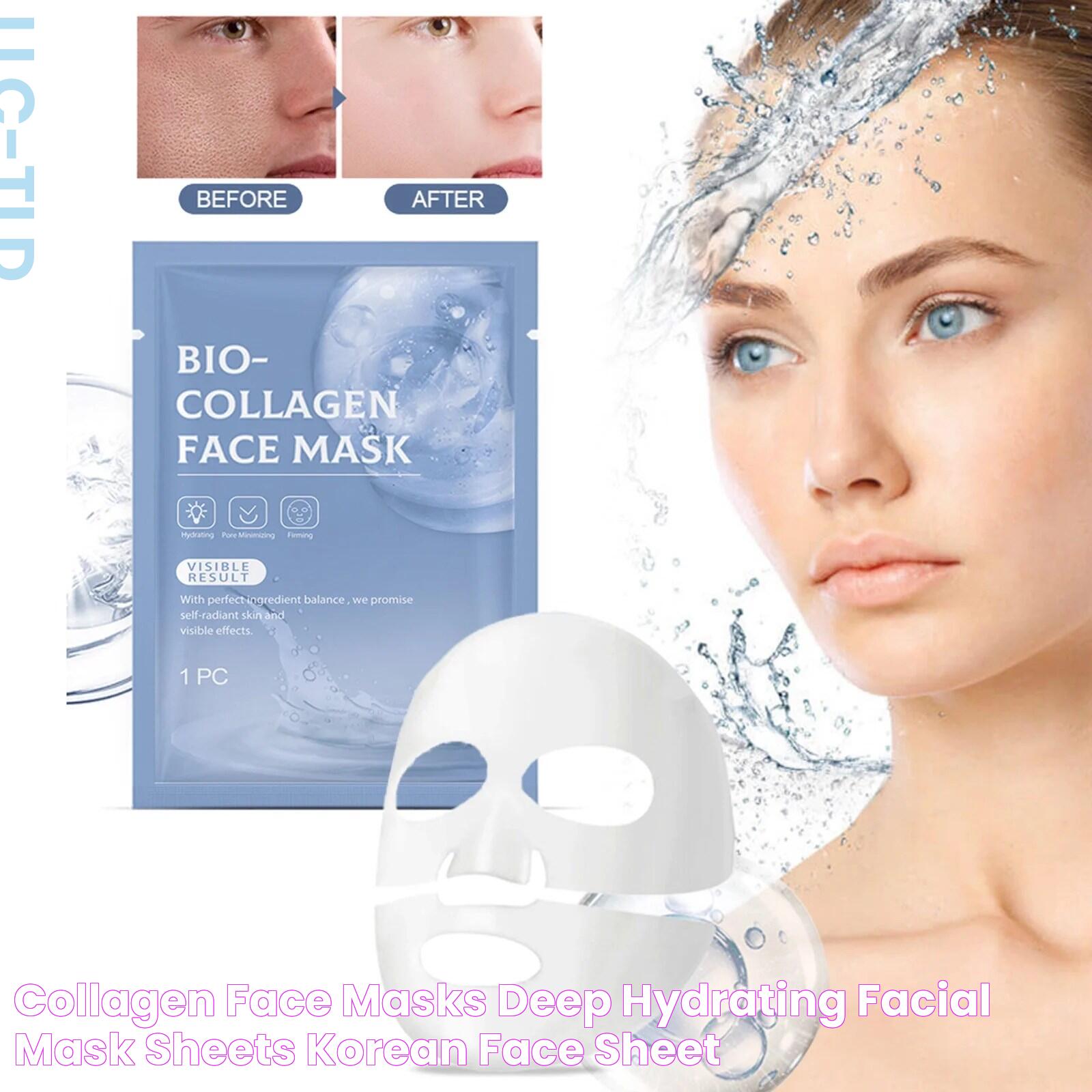 Collagen Face Masks Deep Hydrating Facial Mask Sheets Korean Face Sheet