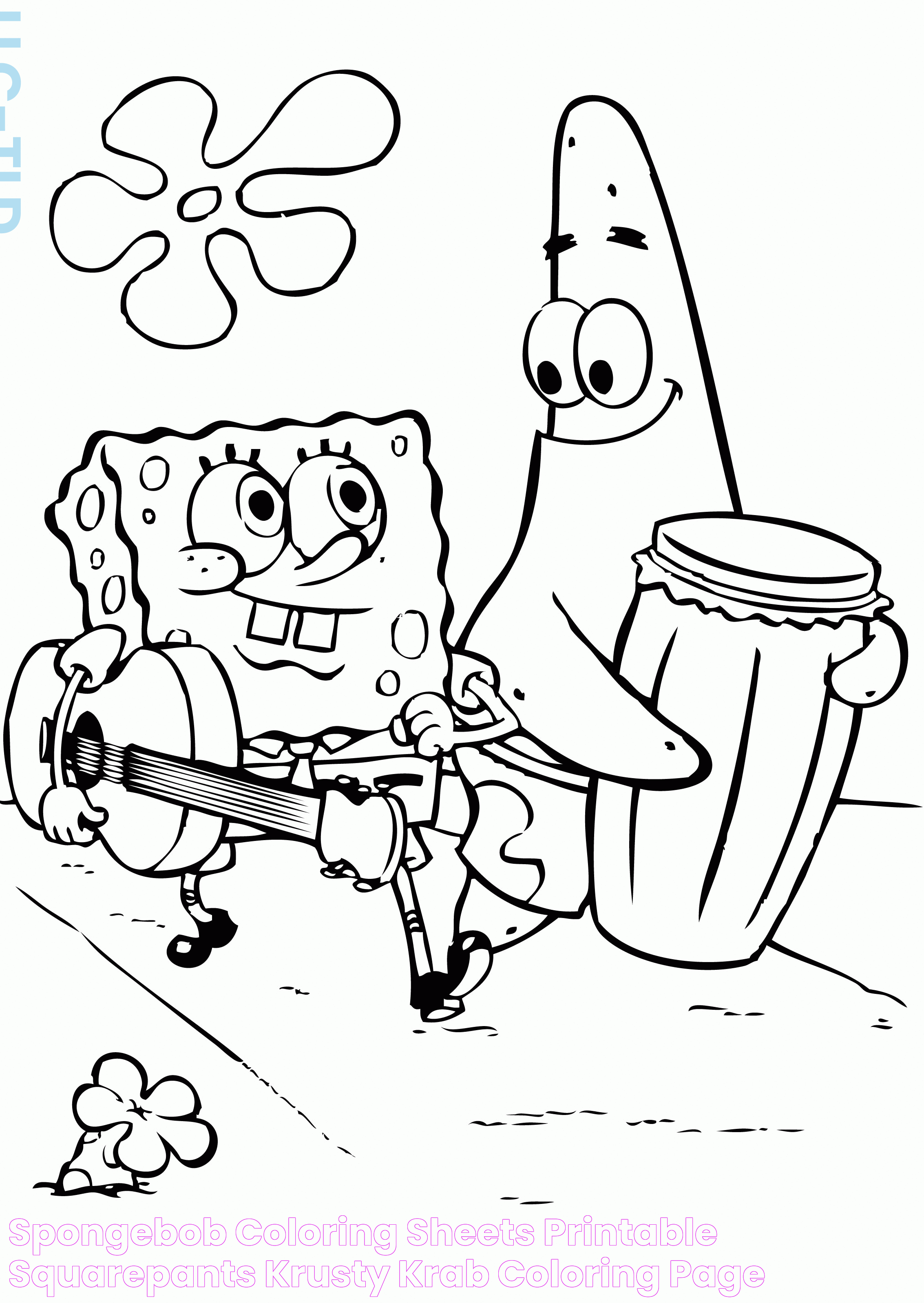 Spongebob Coloring Sheets Printable Squarepants Krusty Krab Coloring Page