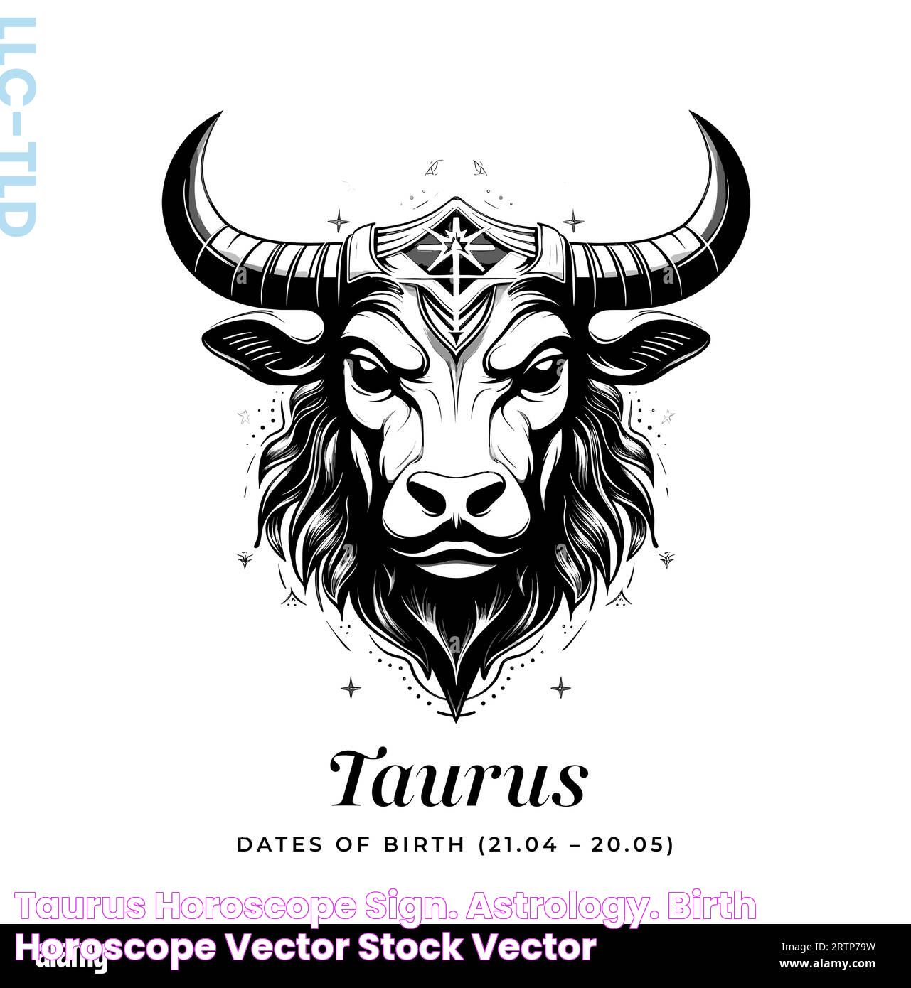 Taurus horoscope sign. Astrology. Birth Horoscope Vector Stock Vector