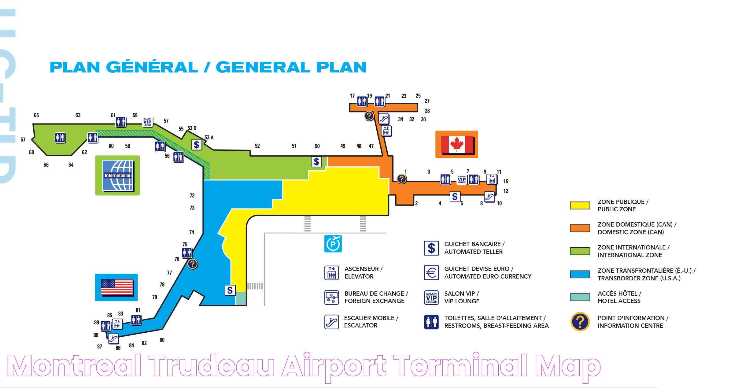 Montreal Trudeau Airport Terminal Map