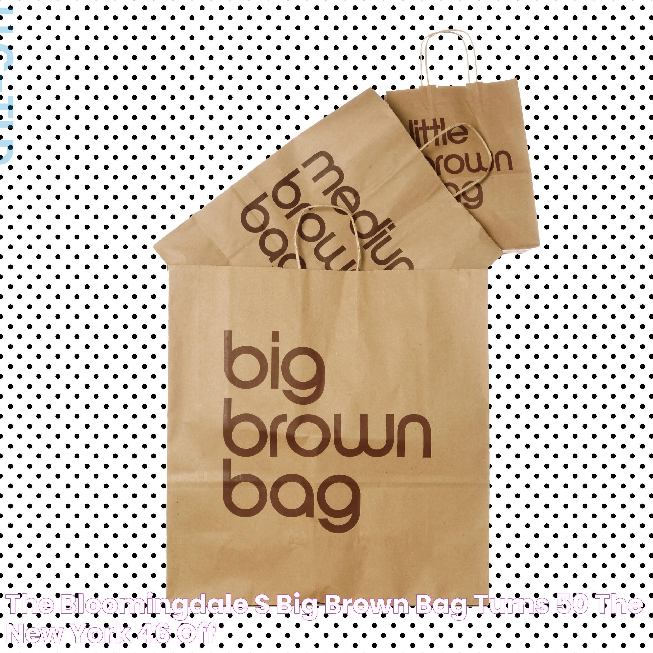 The Bloomingdale's Big Brown Bag Turns 50 The New York, 46 OFF