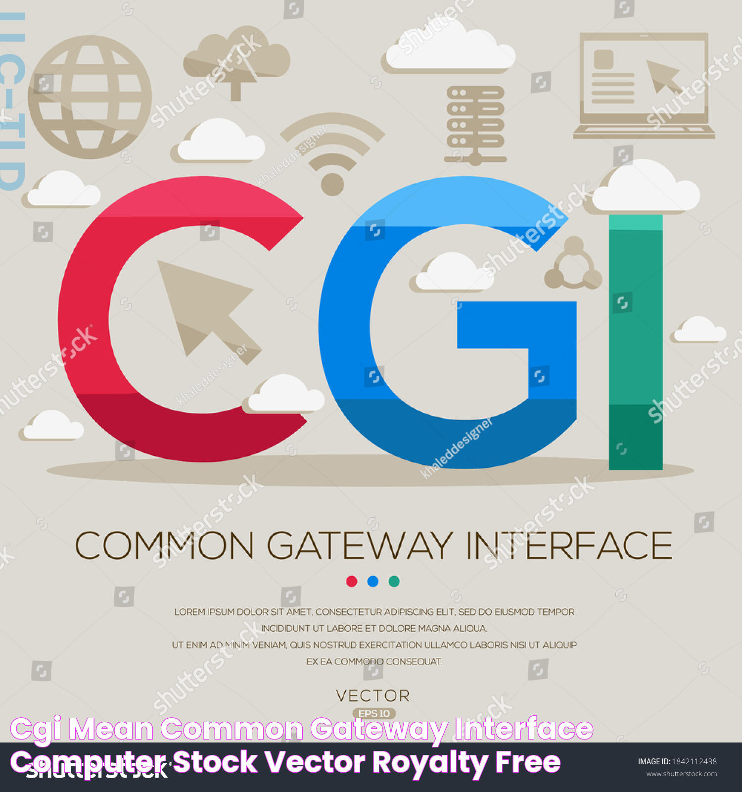 Cgi Mean Common Gateway Interface Computer Stock Vector (Royalty Free