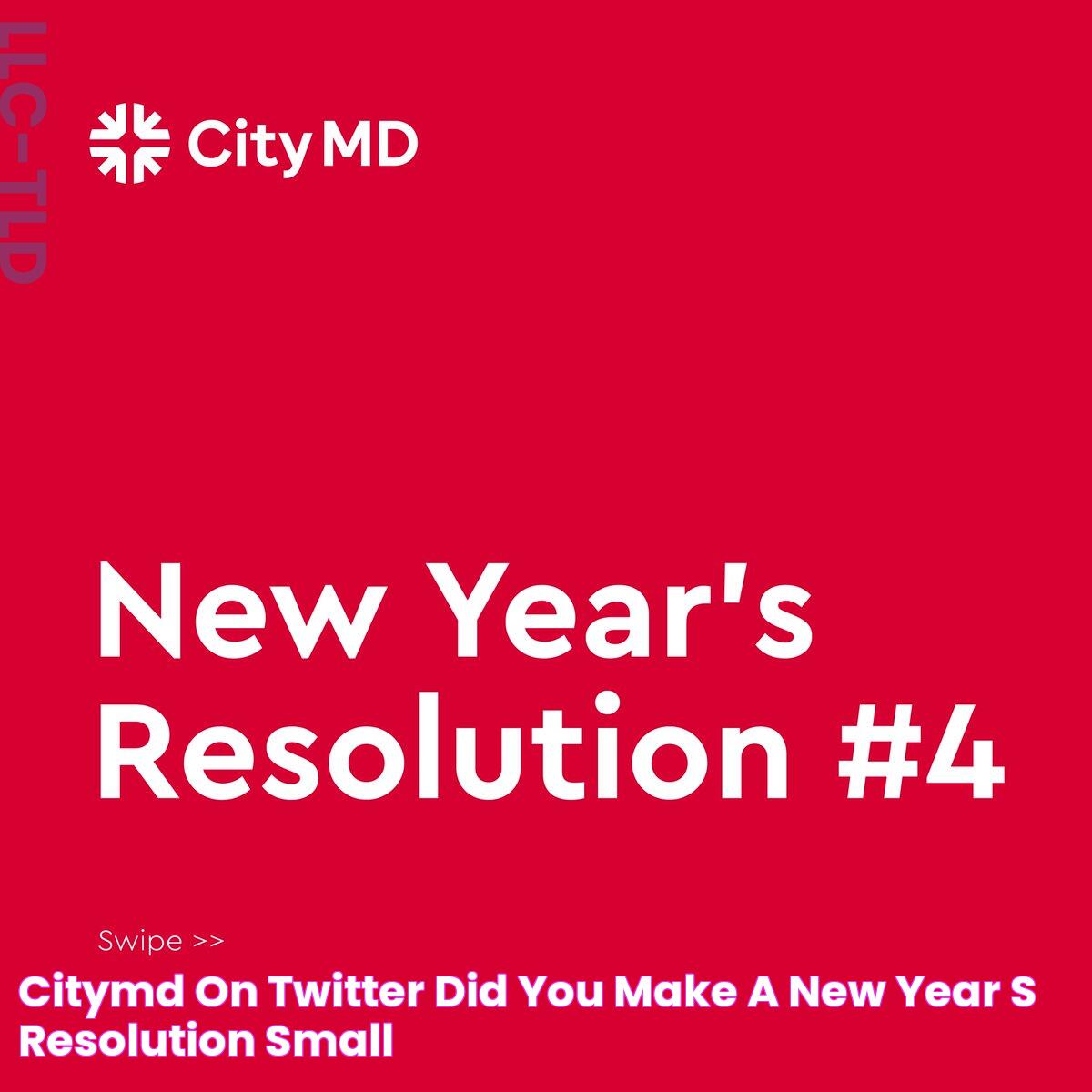 CityMD on Twitter "Did you make a New Year’s resolution? Small