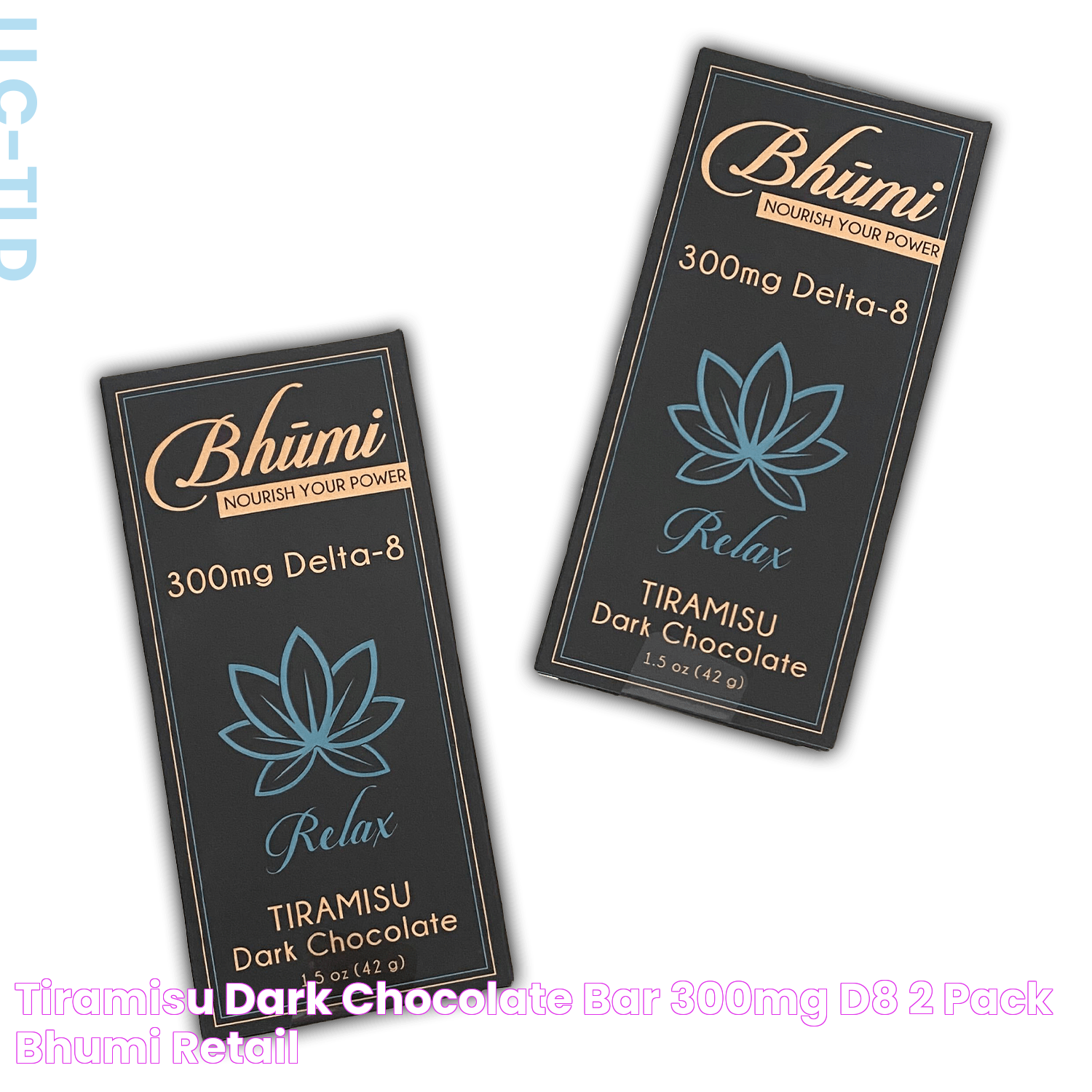 Tiramisu Dark Chocolate Bar (300mg D8) 2 pack Bhumi Retail