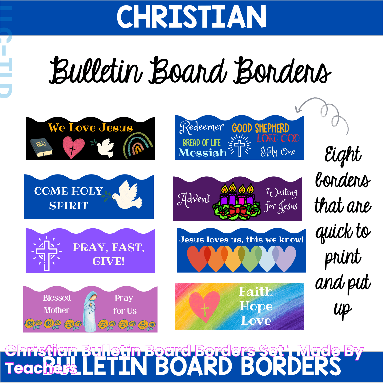 Christian Bulletin Board Borders Set 1 Made By Teachers