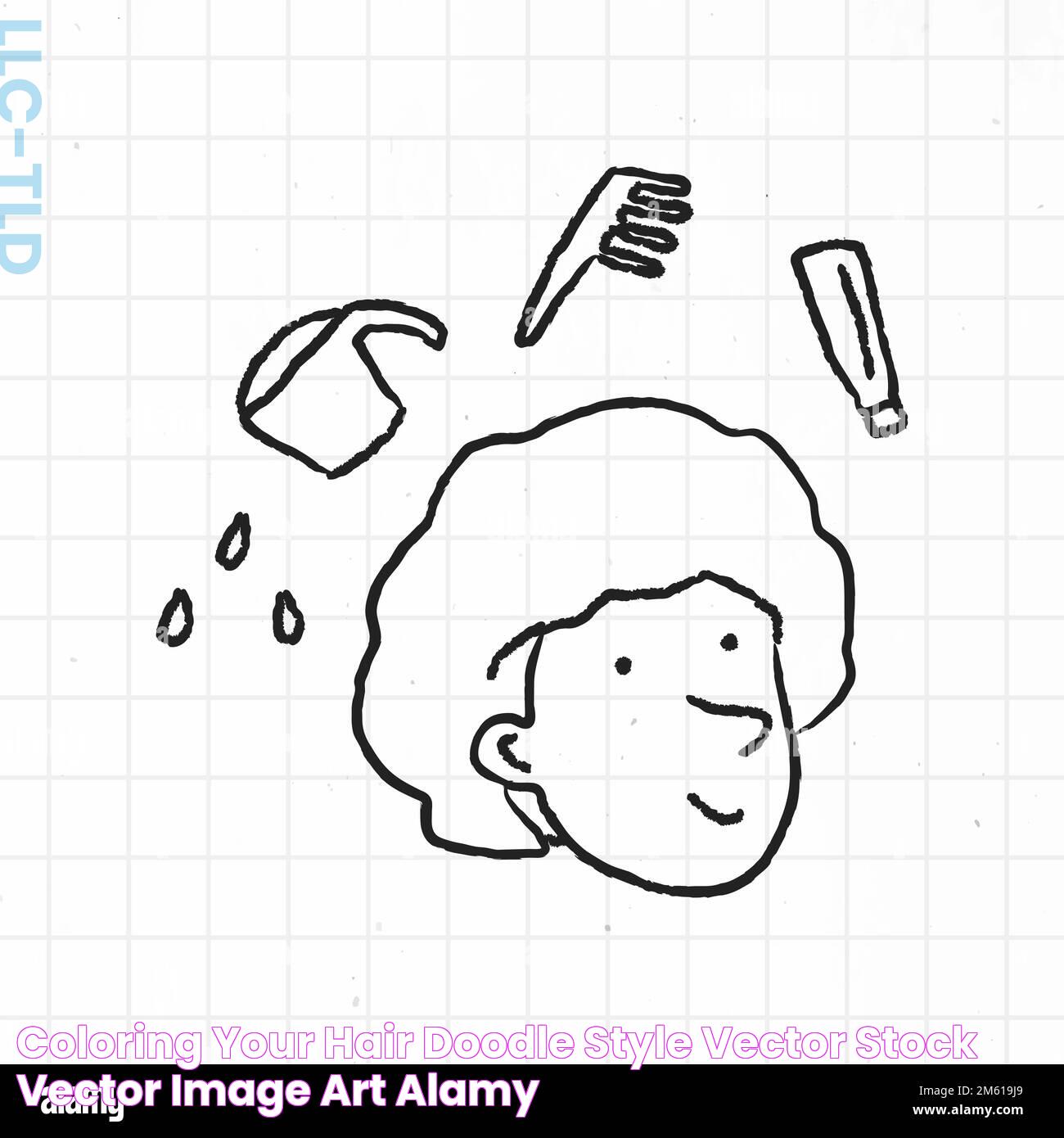 Coloring your hair doodle style vector Stock Vector Image & Art Alamy