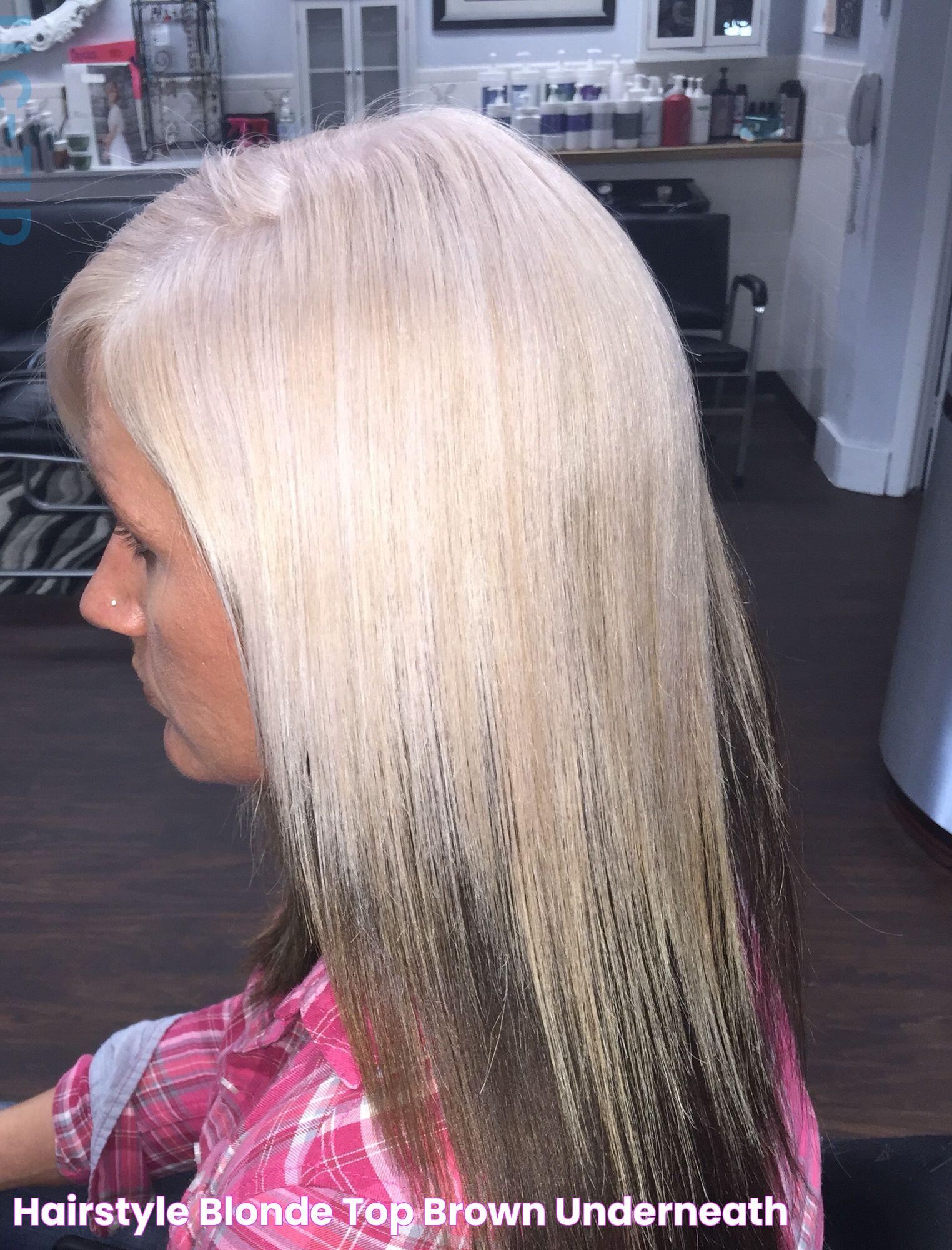 Hairstyle Blonde Top Brown Underneath