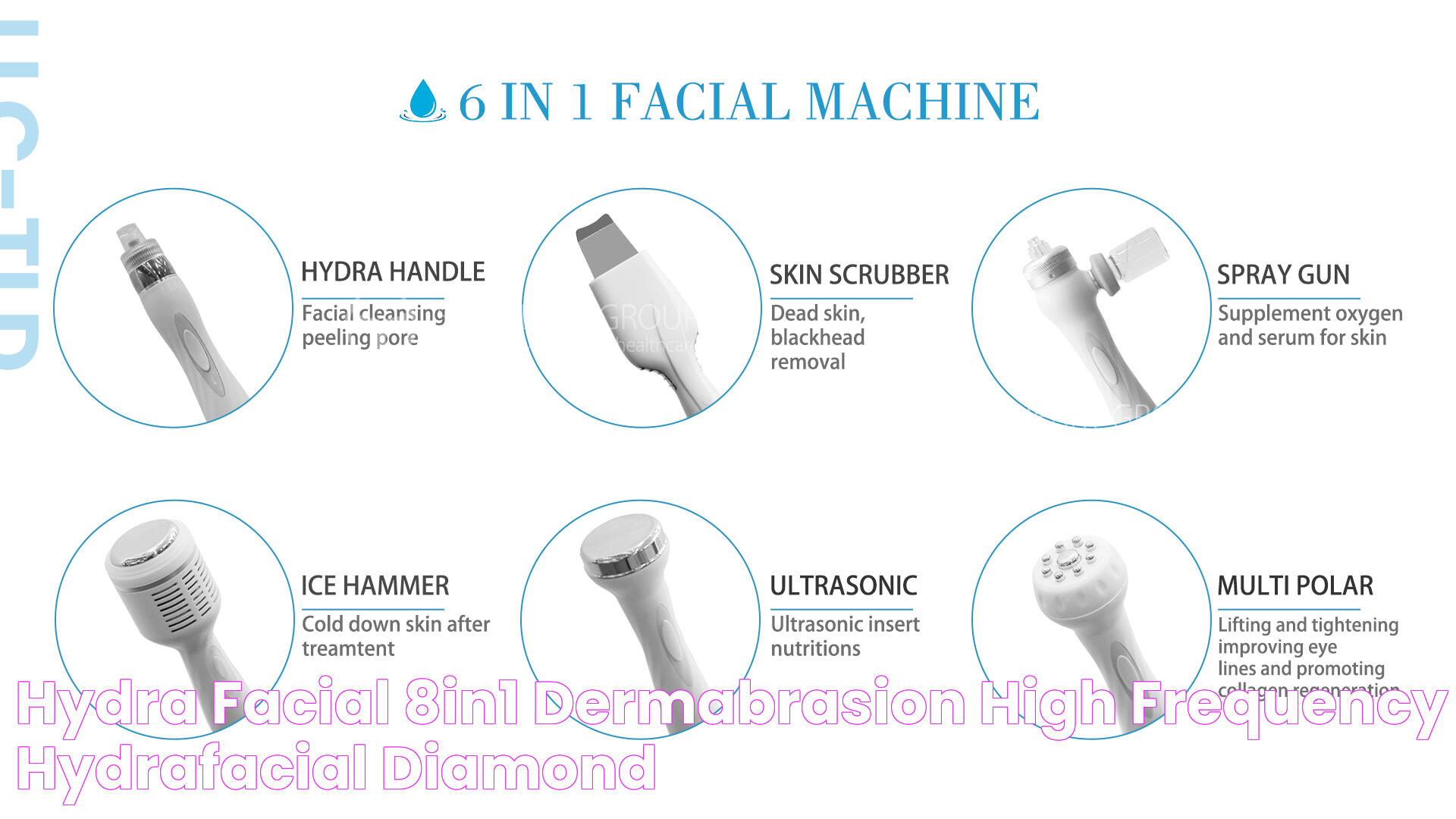 Hydra Facial 8in1 Dermabrasion High Frequency, HydraFacial, Diamond