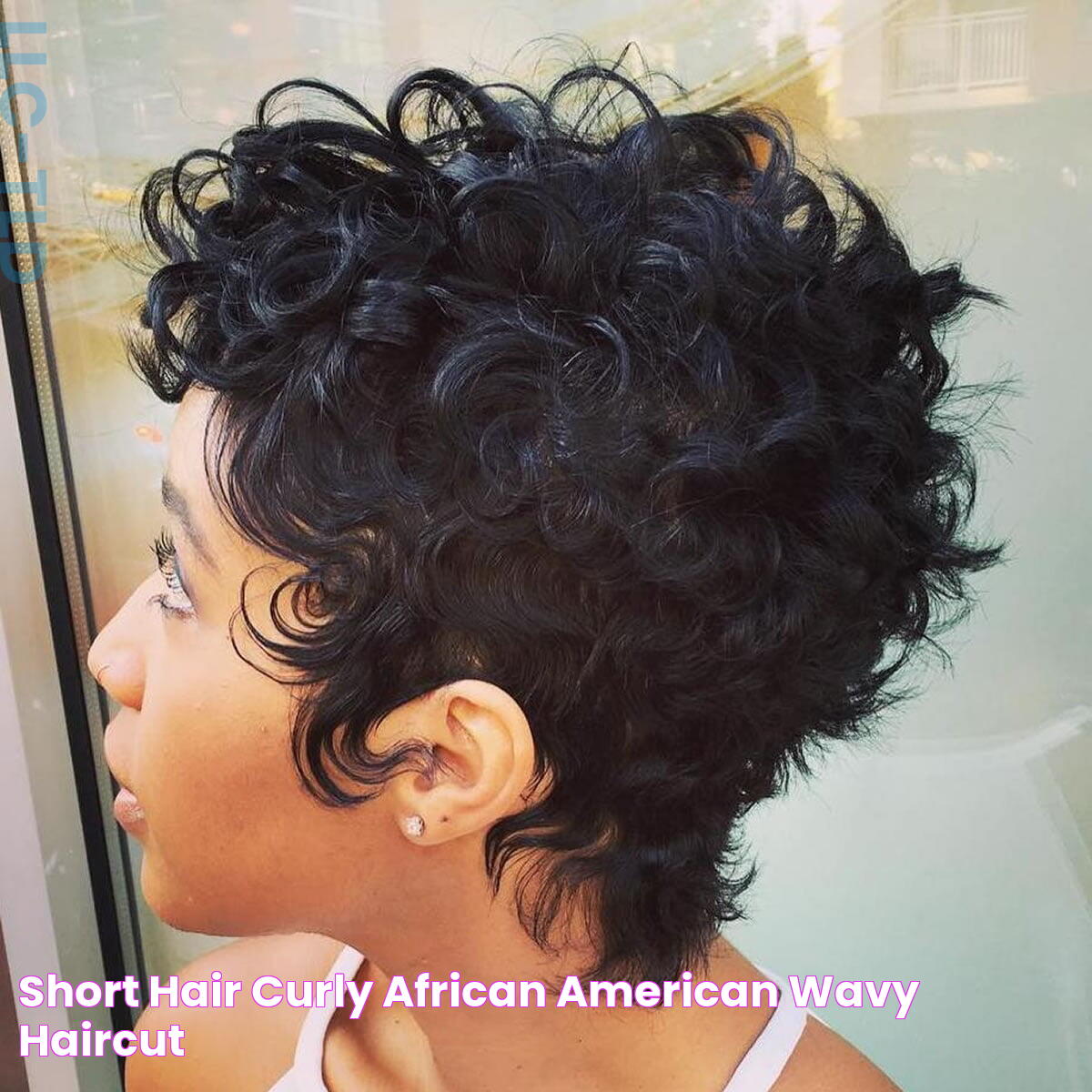 Short Hair Curly African American Wavy Haircut