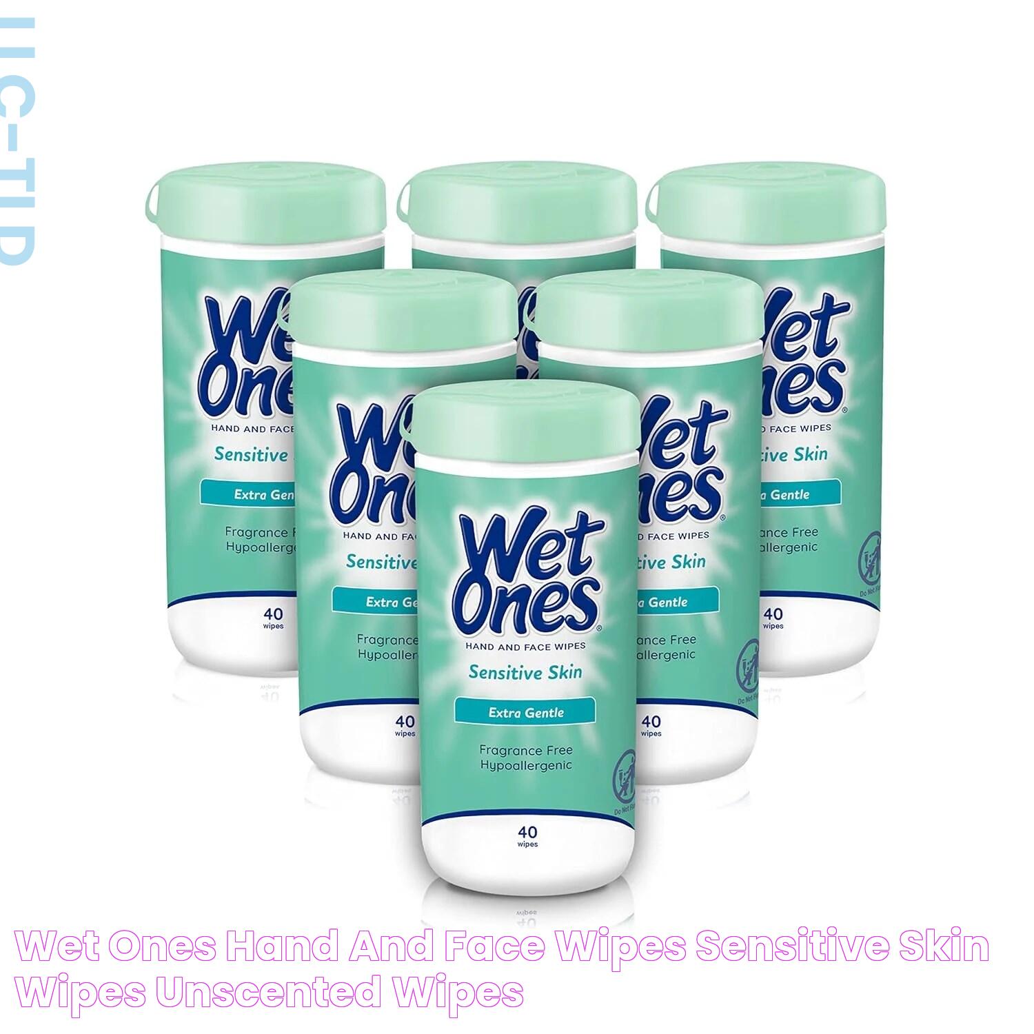 Wet Ones Hand and Face Wipes, Sensitive Skin Wipes Unscented Wipes