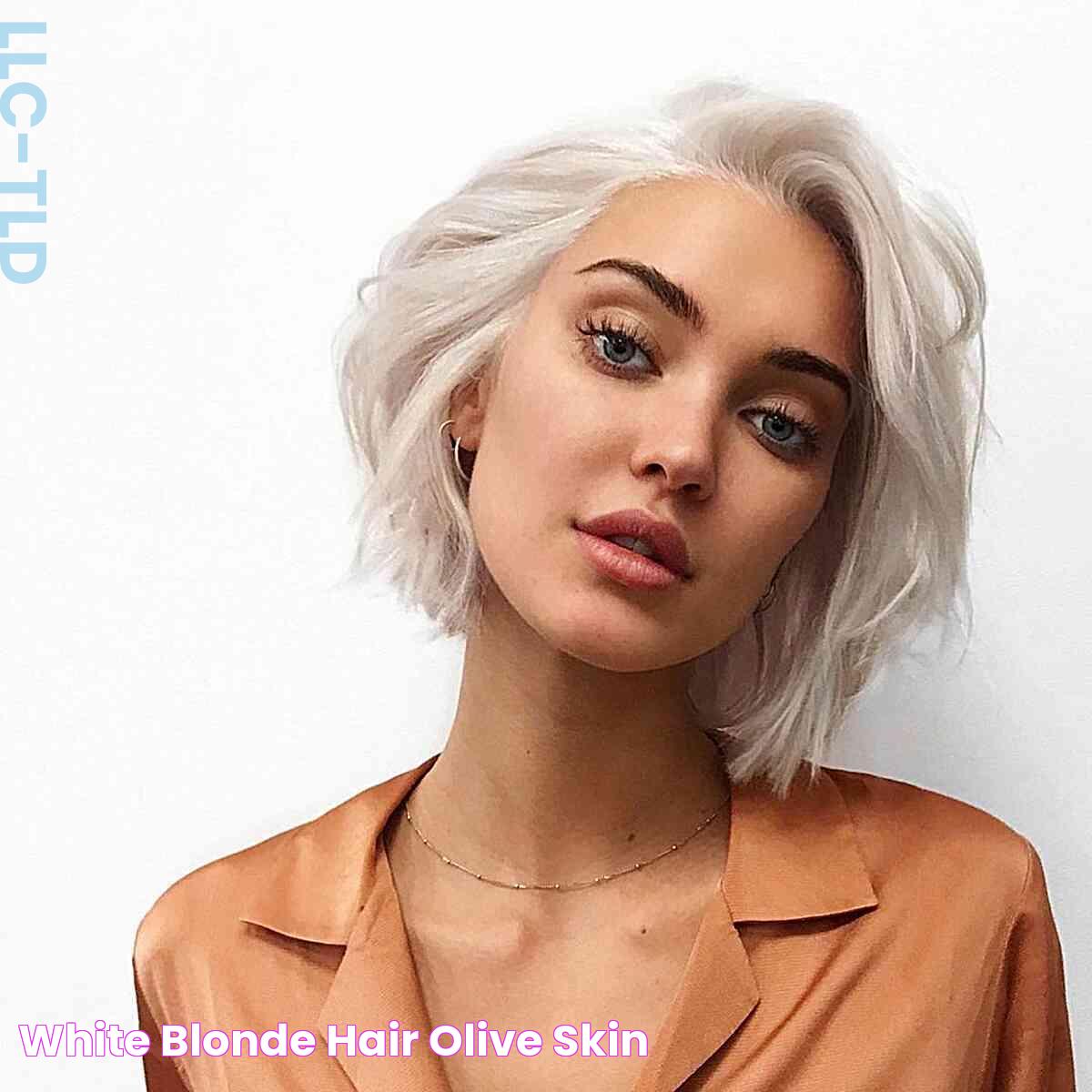 White Blonde Hair Olive Skin