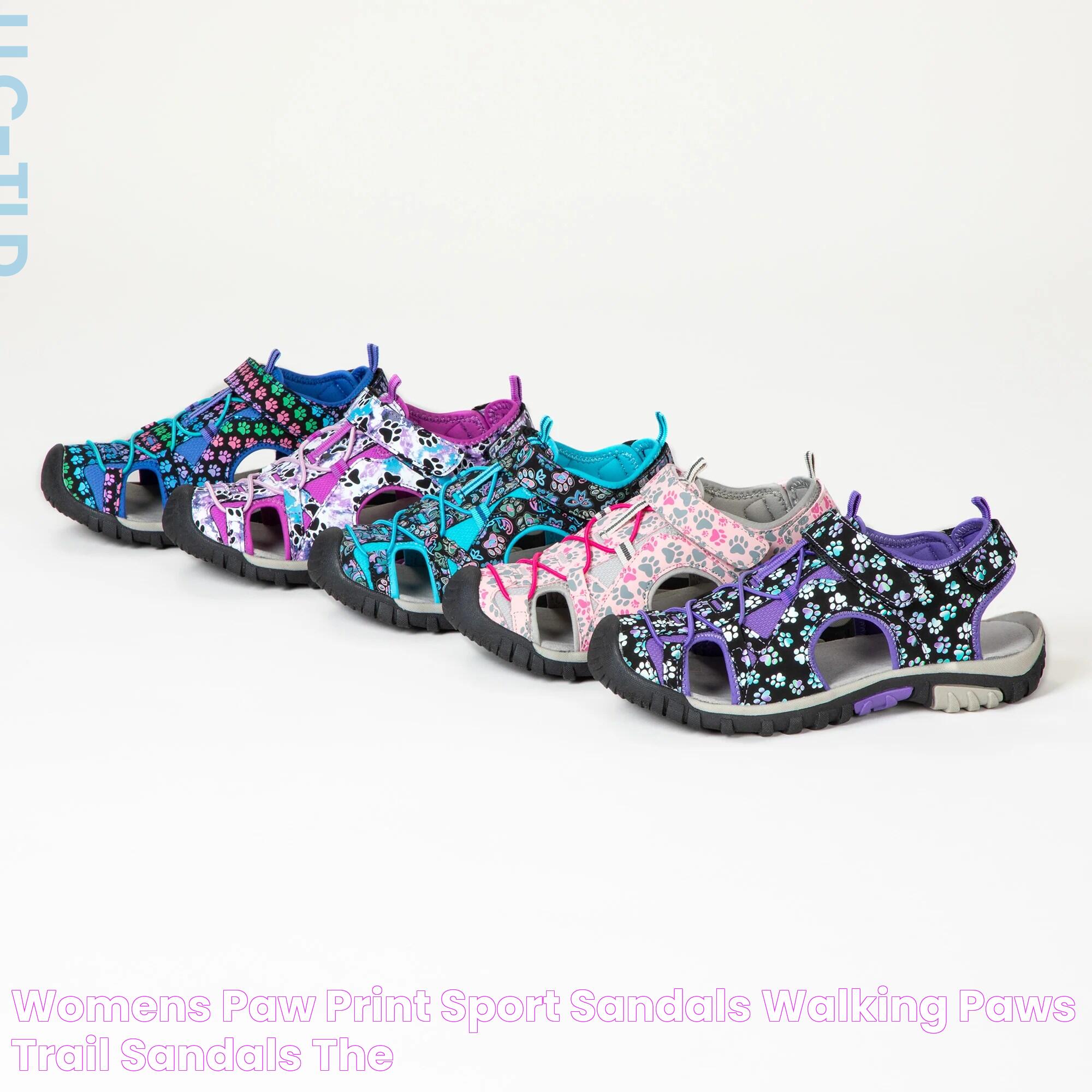 Womens Paw Print Sport Sandals Walking Paws Trail Sandals The