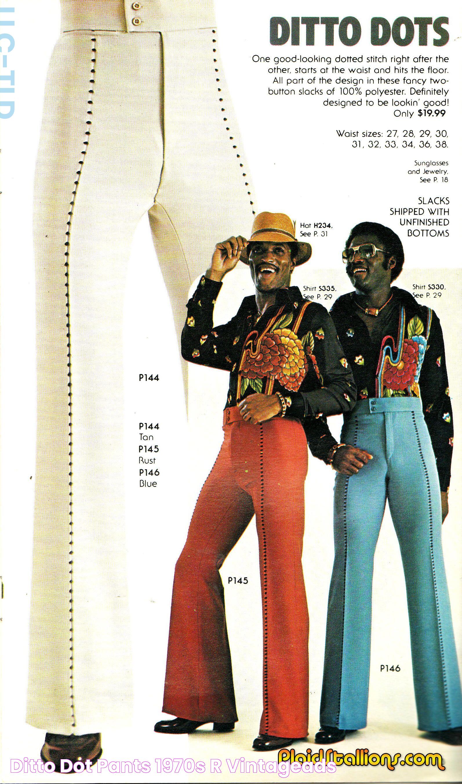 "Ditto dot" pants, 1970s r/vintageads