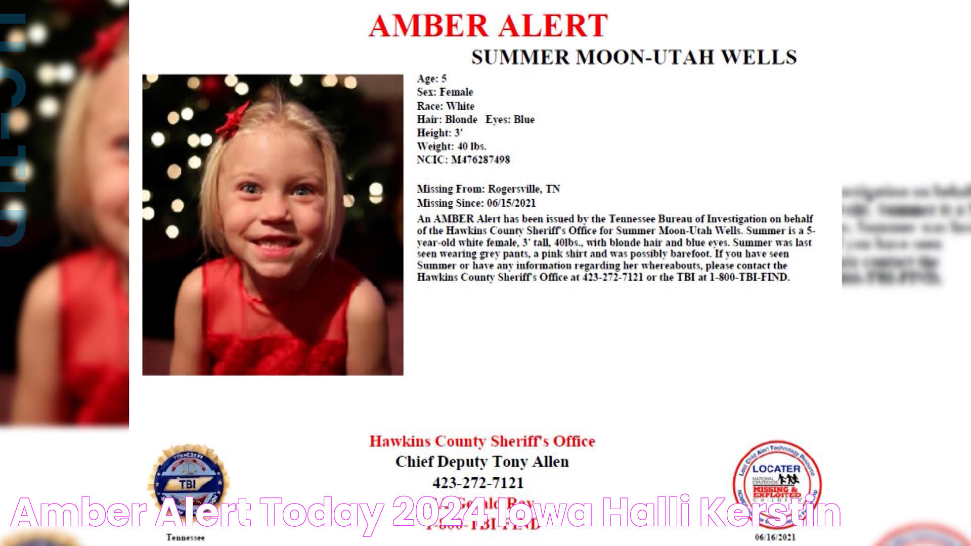 Amber Alert Today 2024 Iowa Halli Kerstin