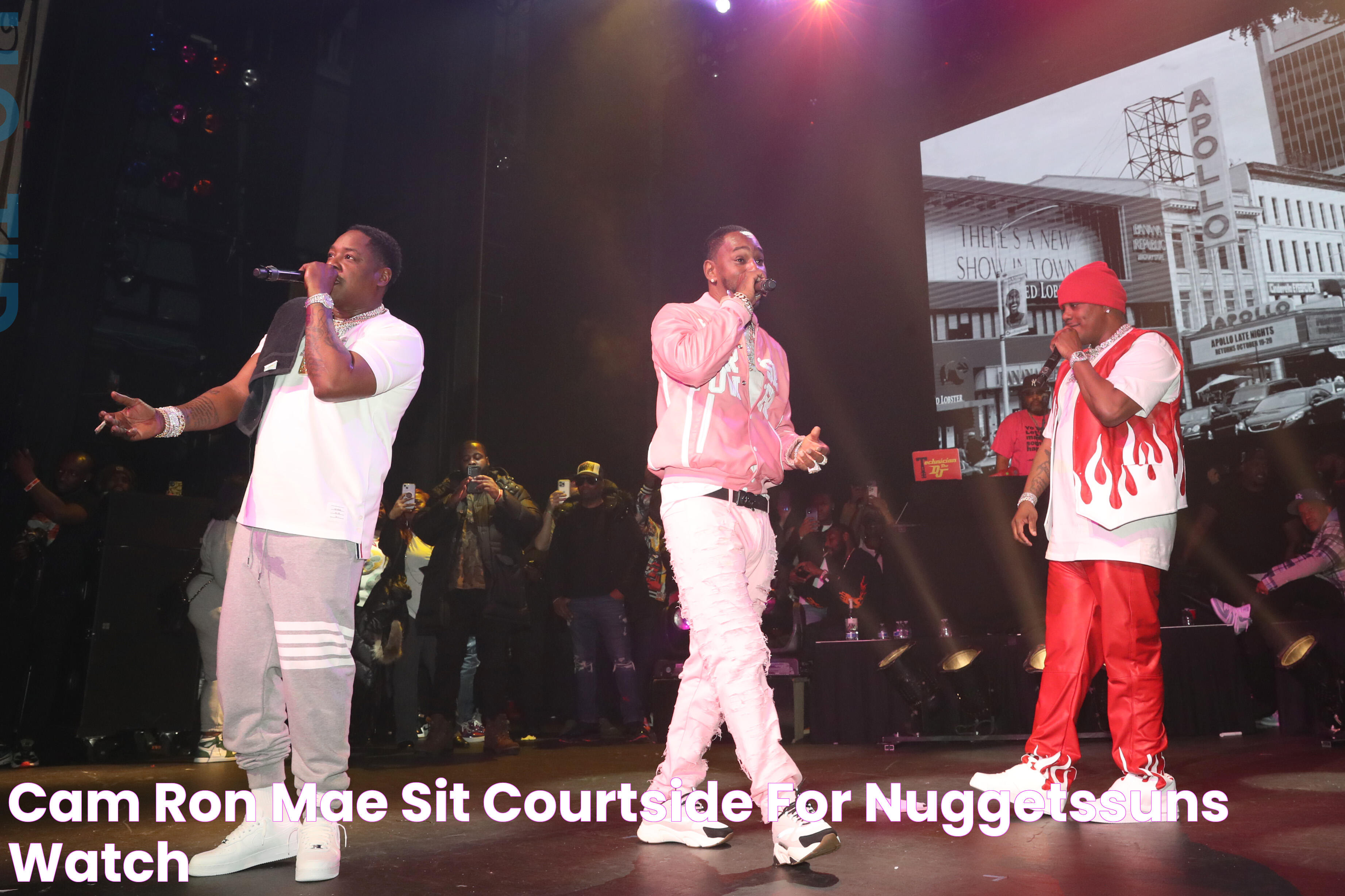 Cam'ron & Mae Sit Courtside For NuggetsSuns Watch