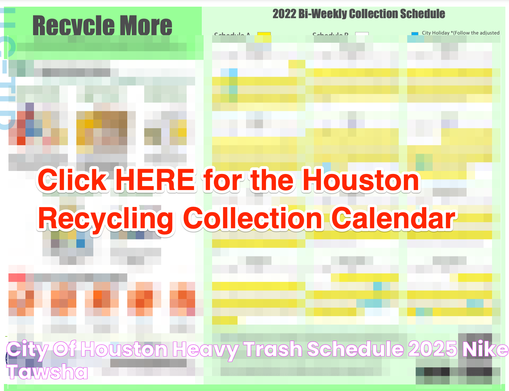 City Of Houston Heavy Trash Schedule 2025 Nike Tawsha