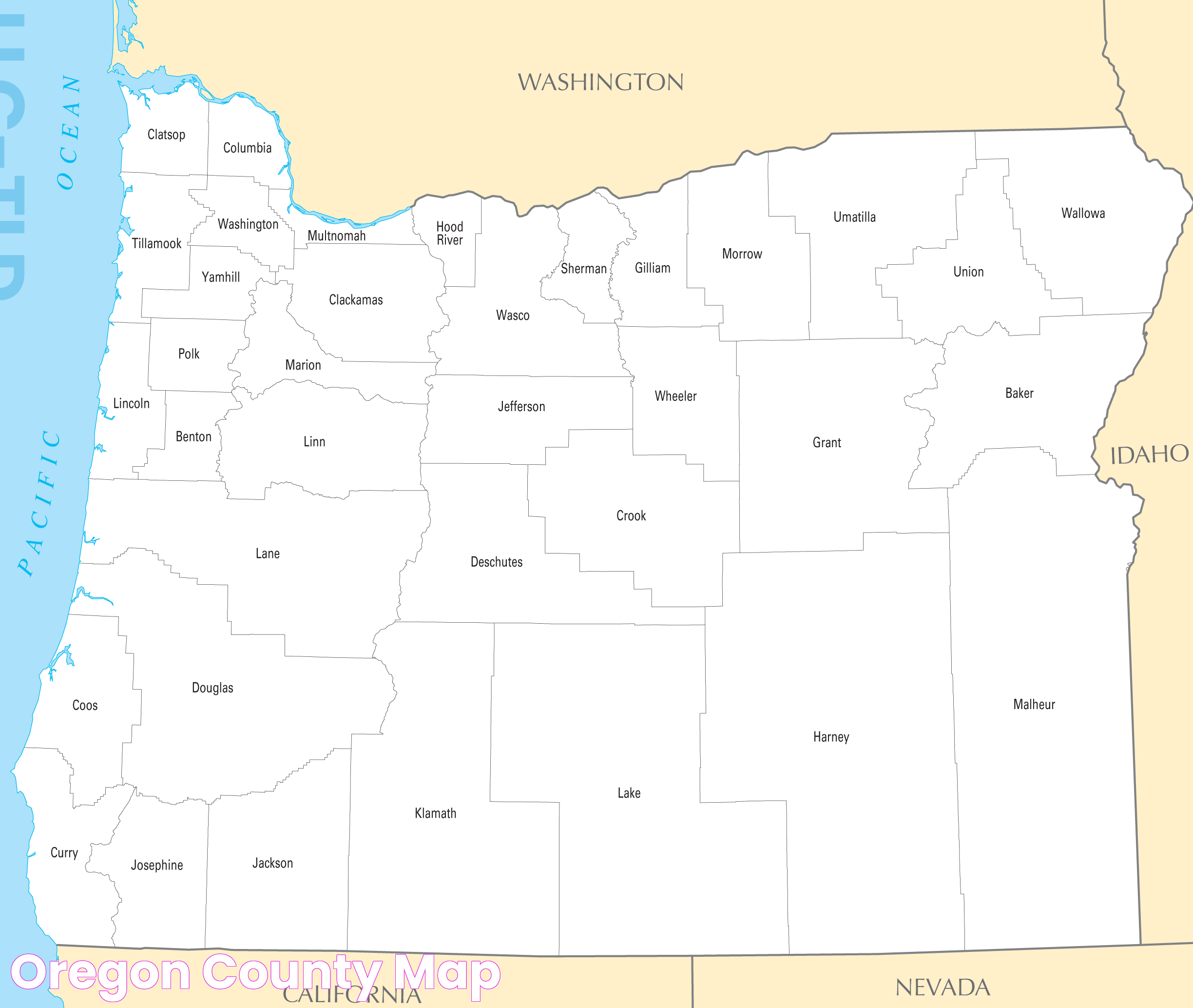 Oregon County Map