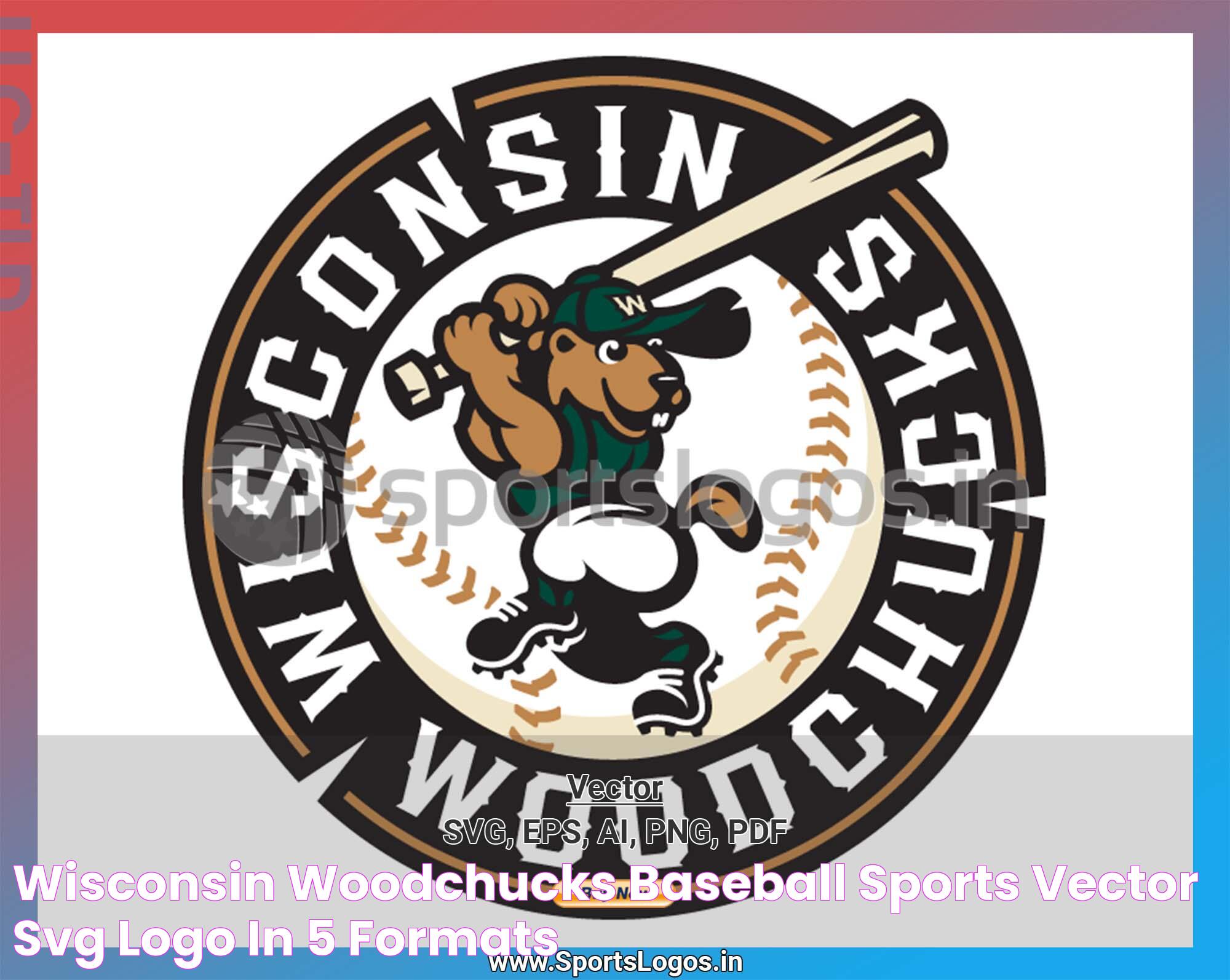 Wisconsin Woodchucks Baseball Sports Vector SVG Logo in 5 formats