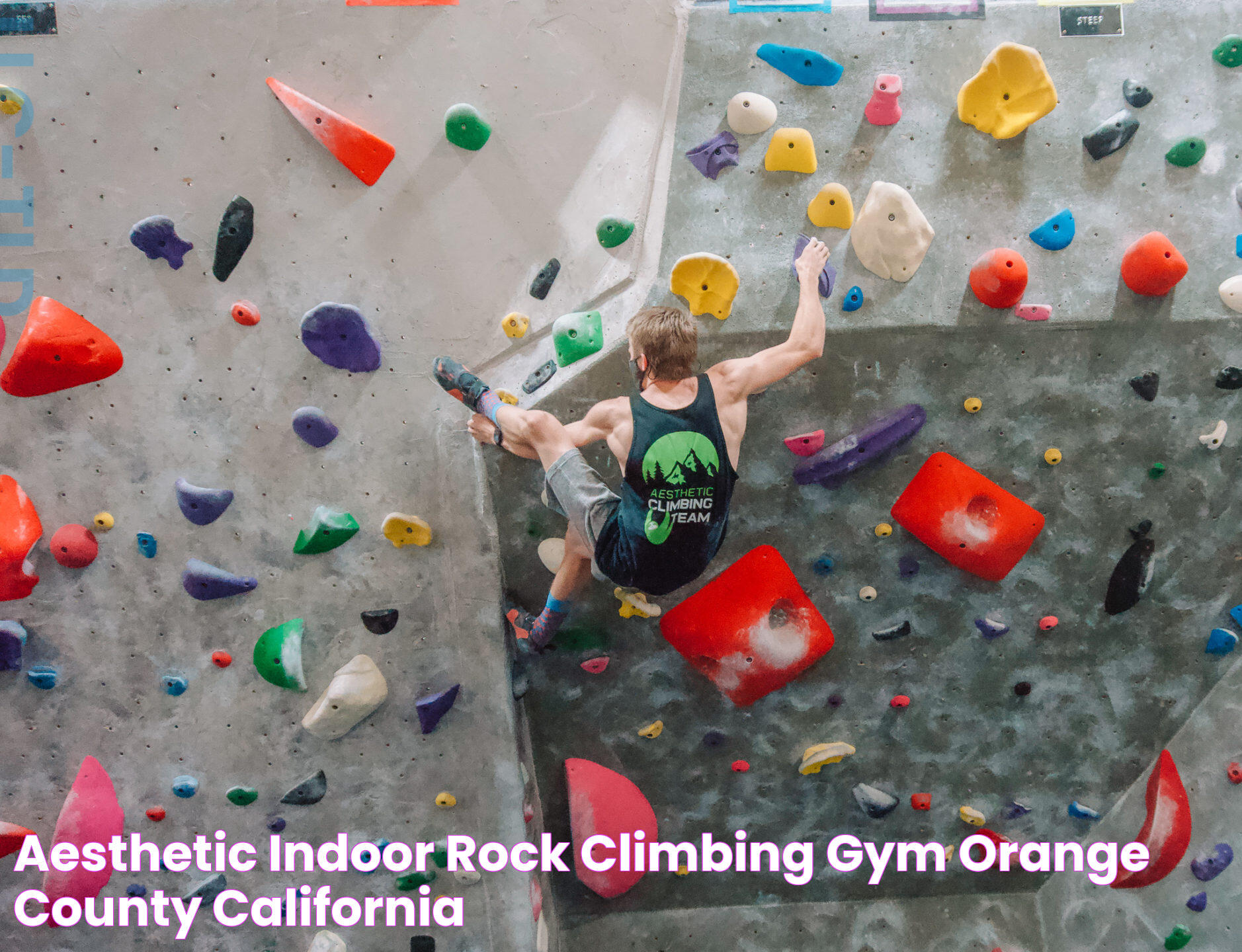 Aesthetic Indoor Rock Climbing Gym Orange County, California