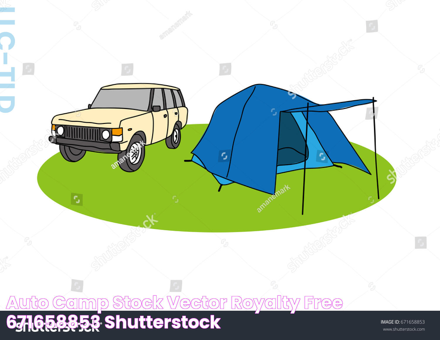 Auto Camp Stock Vector (Royalty Free) 671658853 Shutterstock