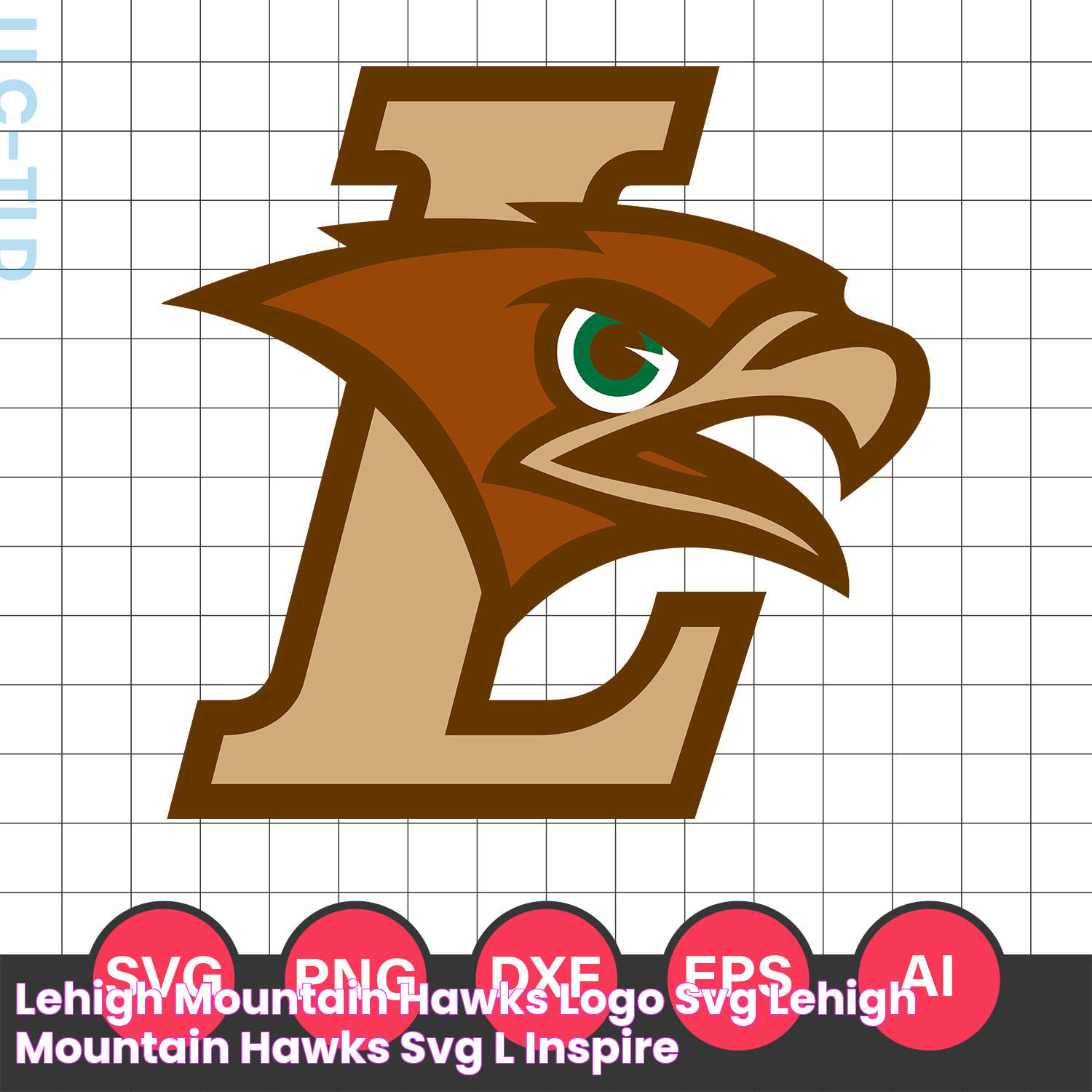 Lehigh Mountain Hawks Logo Svg, Lehigh Mountain Hawks Svg, L Inspire