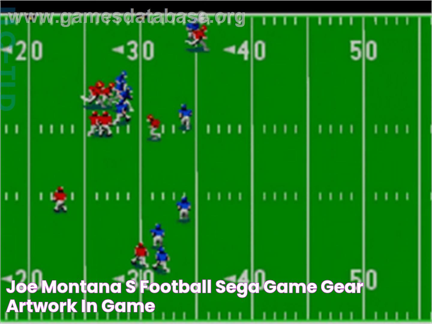 Joe Montana's Football Sega Game Gear Artwork In Game