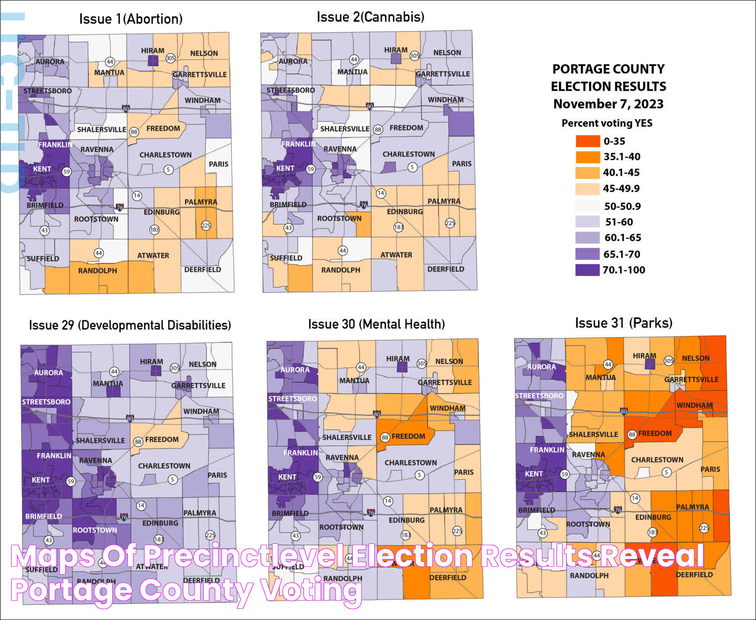 Maps of precinctlevel election results reveal Portage County voting