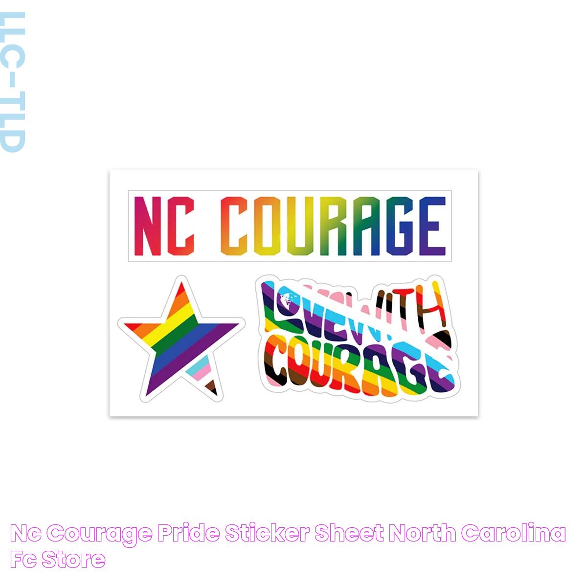 NC Courage Pride Sticker Sheet North Carolina FC Store