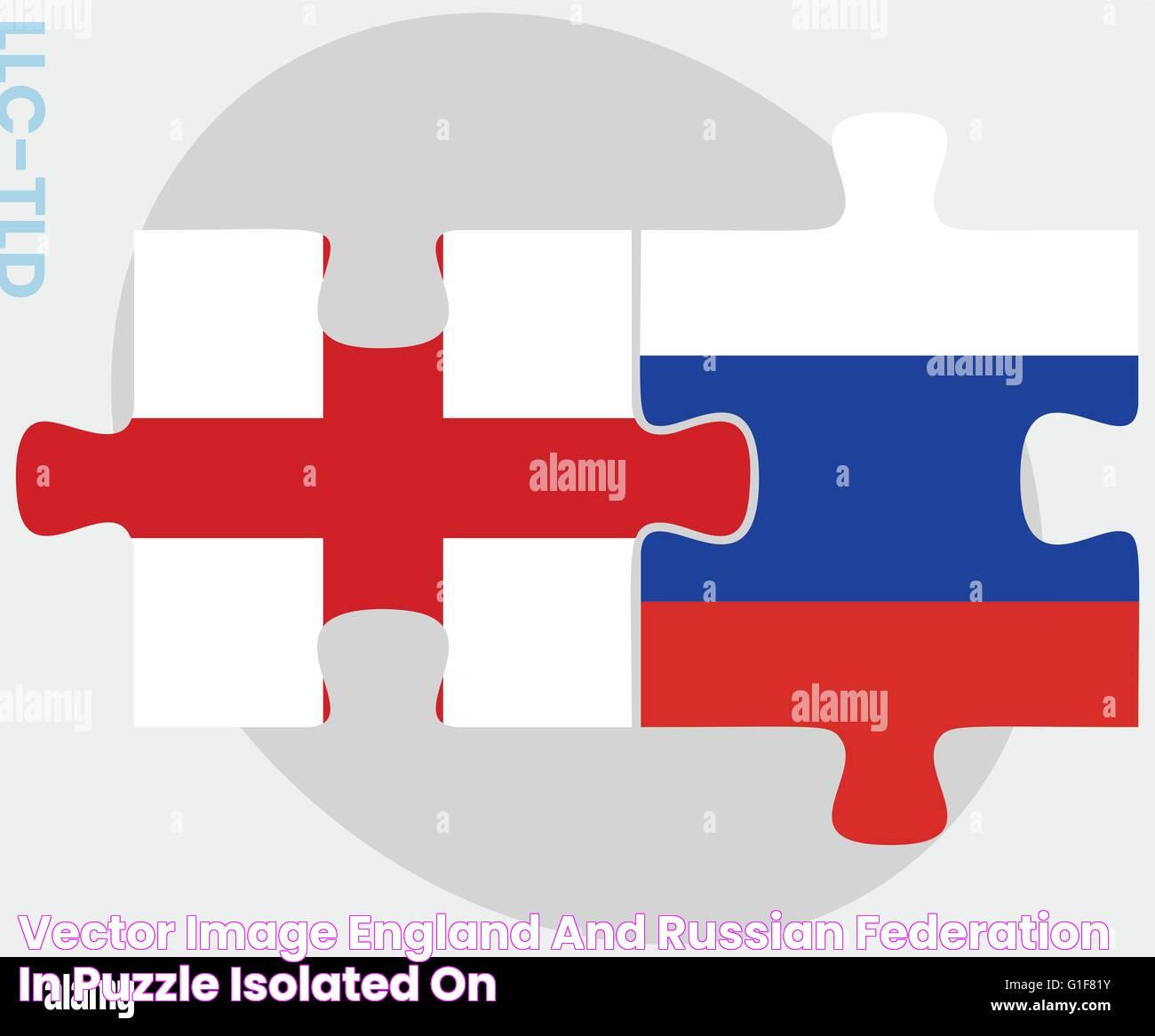 Vector Image England and Russian Federation in puzzle isolated on