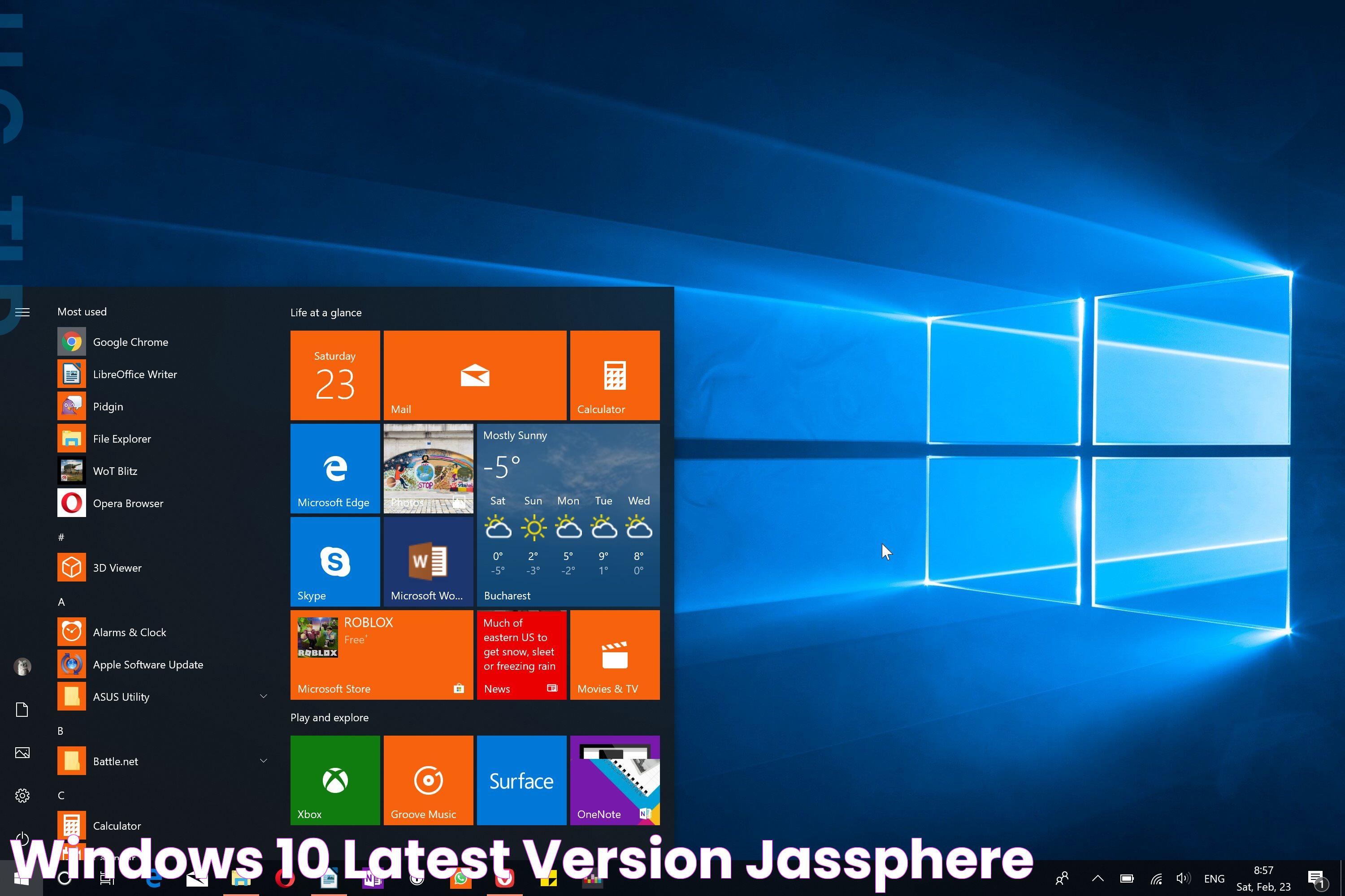 Windows 10 latest version jassphere