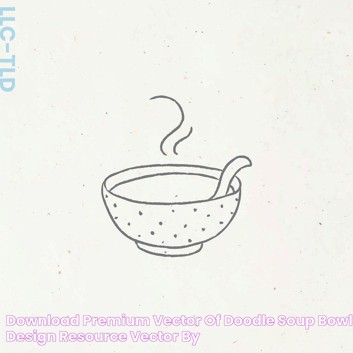 Download premium vector of Doodle soup bowl design resource vector by