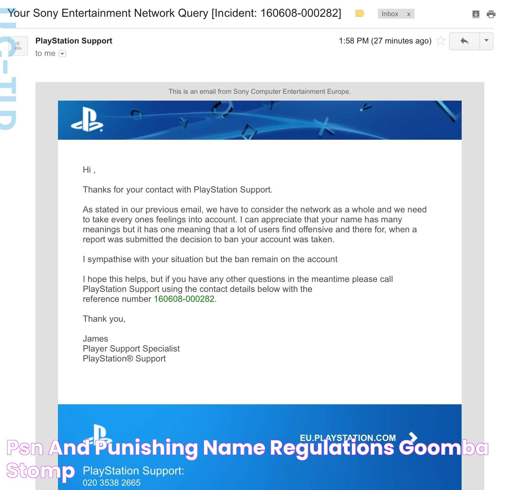 PSN and Punishing Name Regulations Goomba Stomp