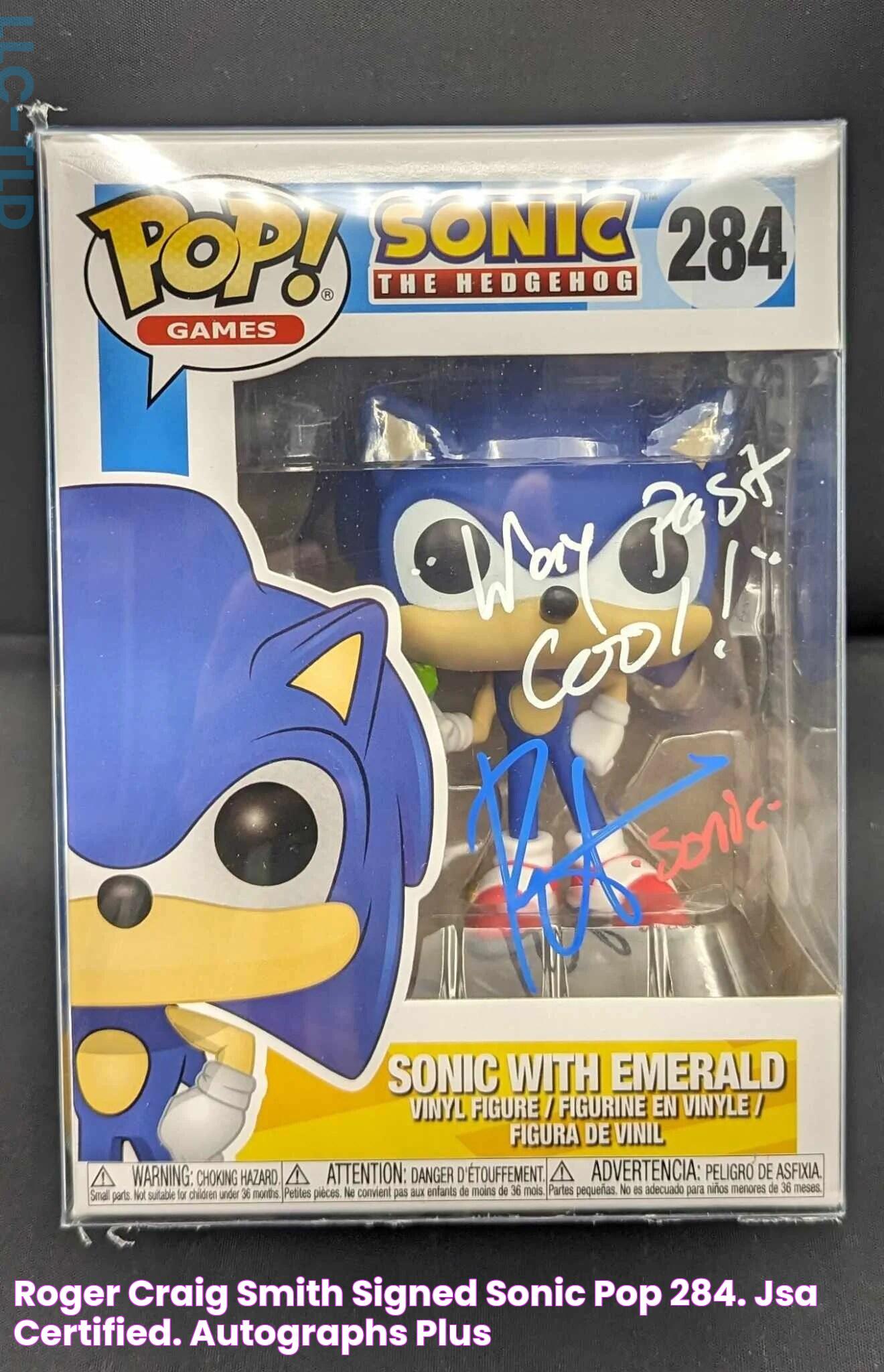 Roger Craig Smith signed Sonic pop 284. JSA certified. Autographs Plus