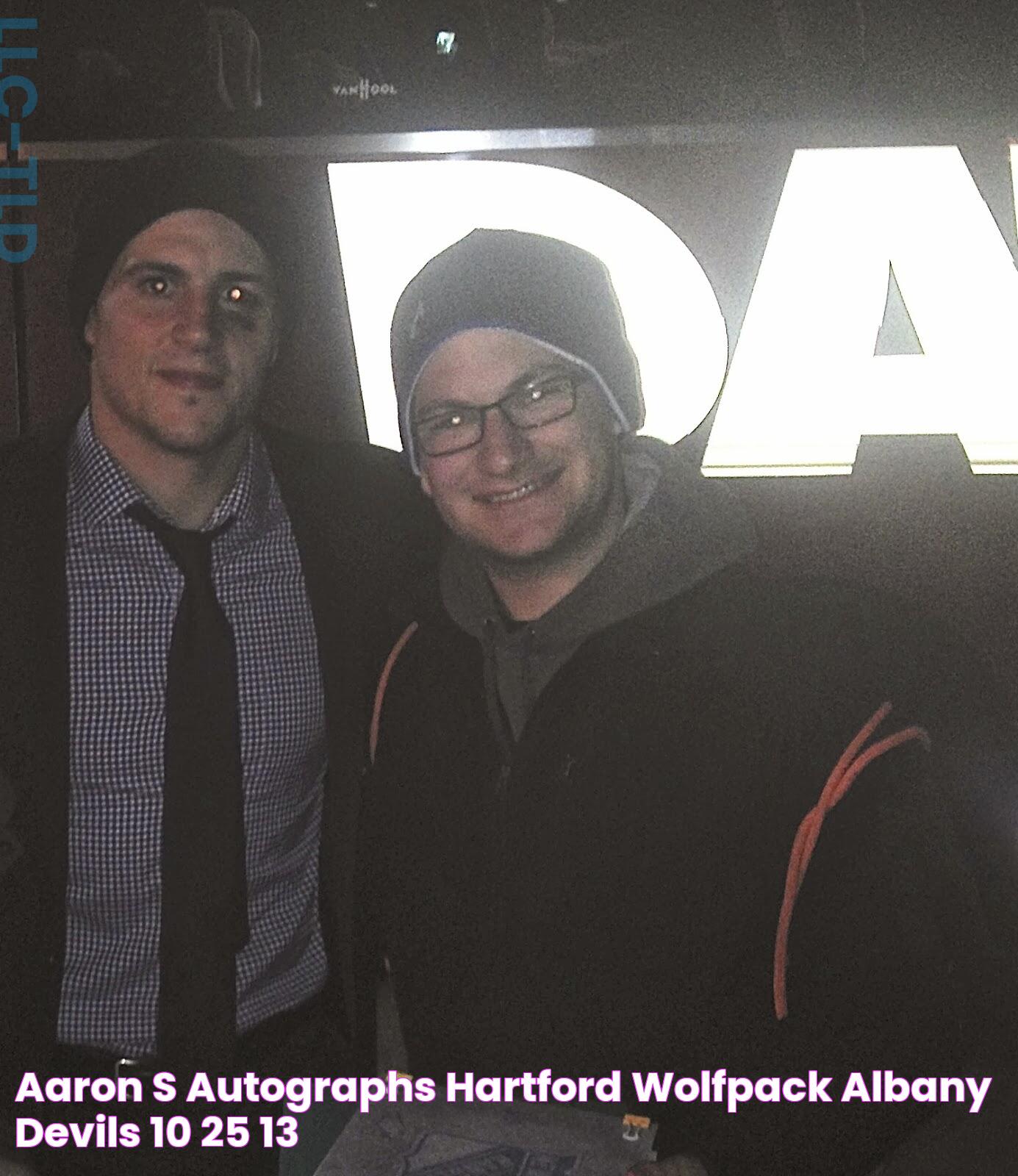 Aaron's Autographs Hartford Wolfpack Albany Devils 10/25/13