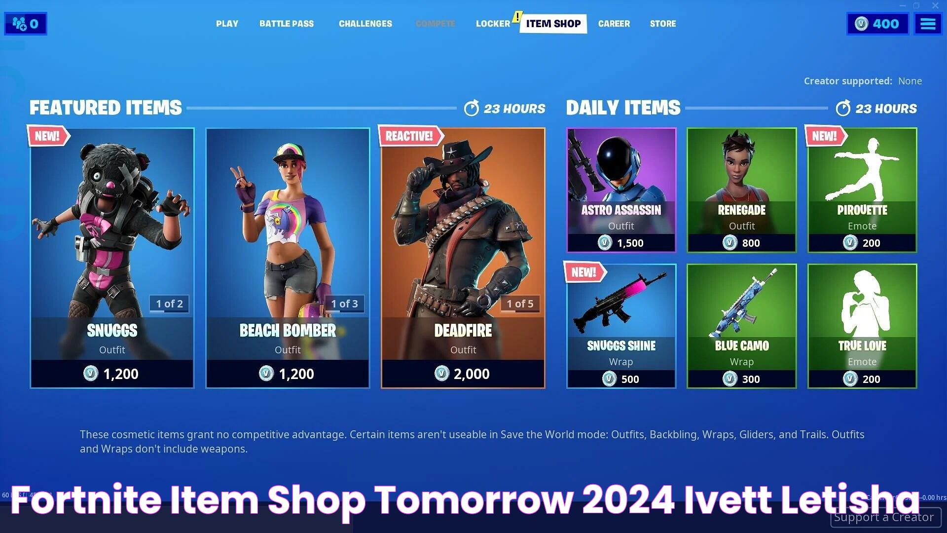 Fortnite Item Shop Tomorrow 2024 Ivett Letisha