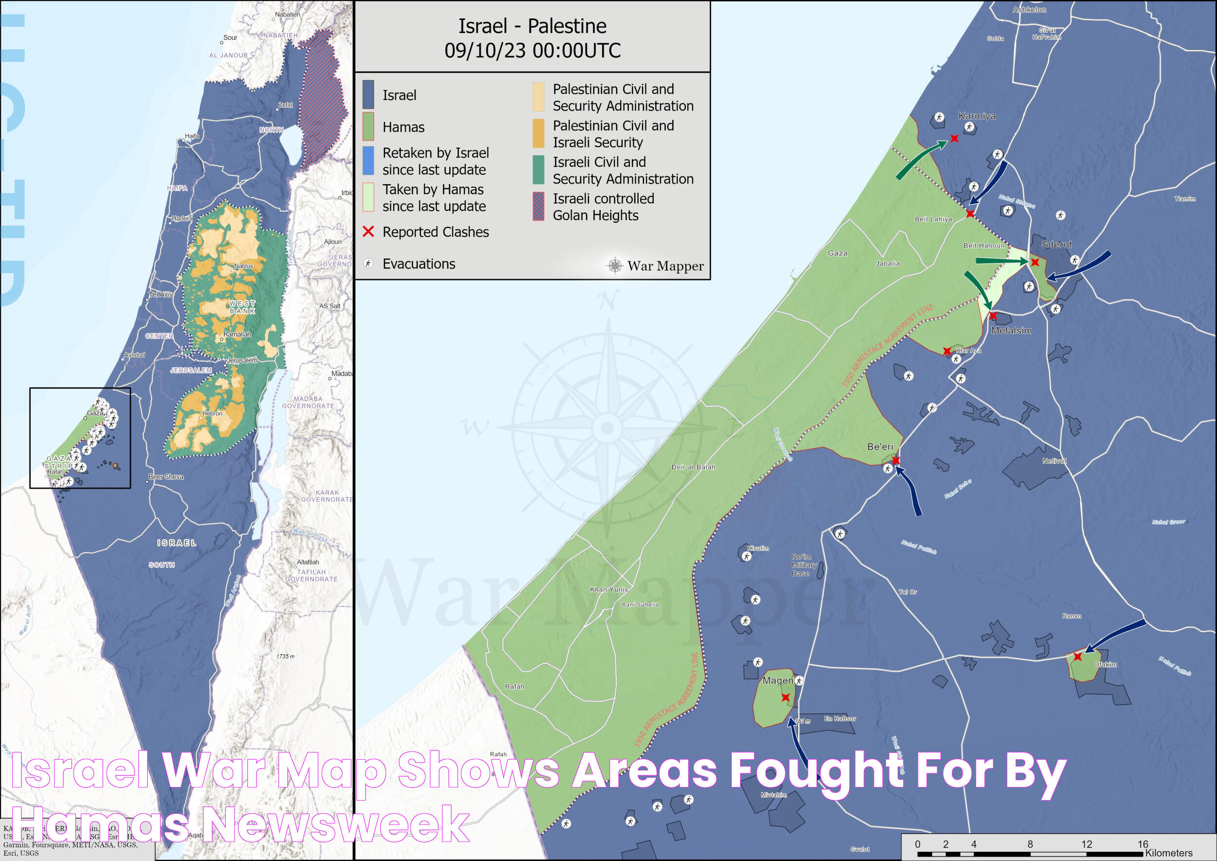 Israel War Map Shows Areas Fought For By Hamas Newsweek