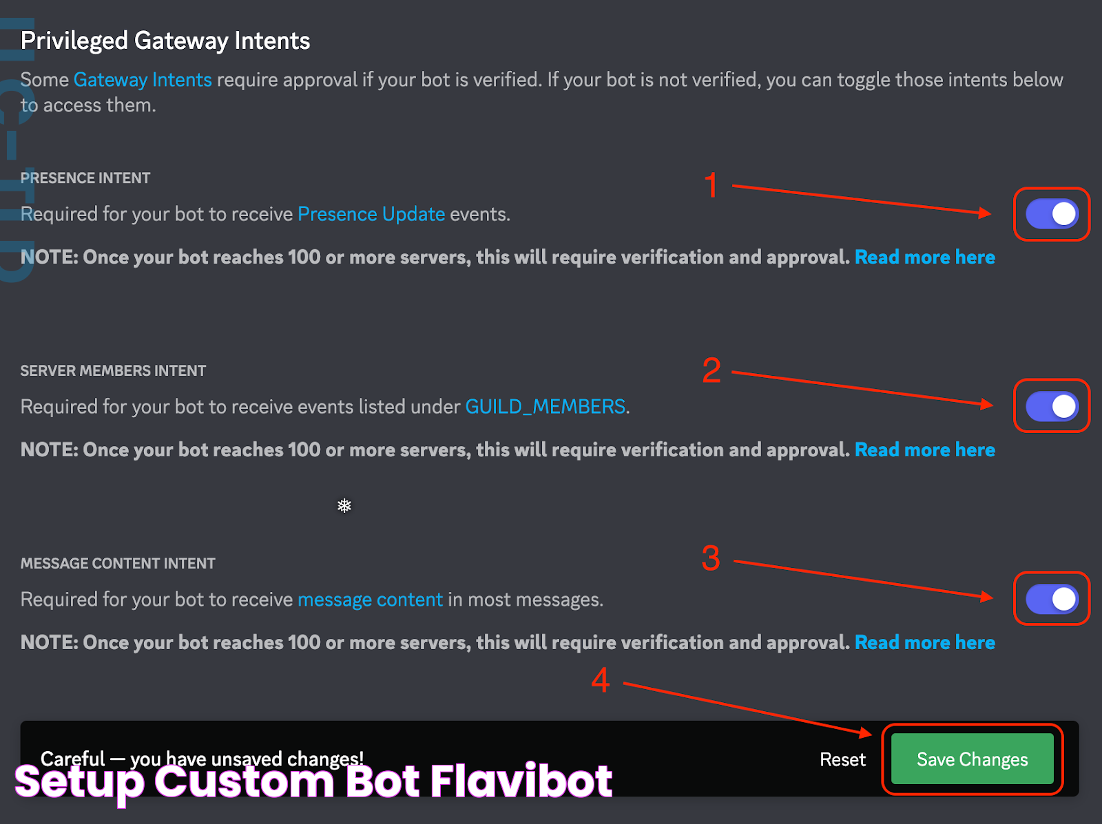 Setup Custom Bot FlaviBot