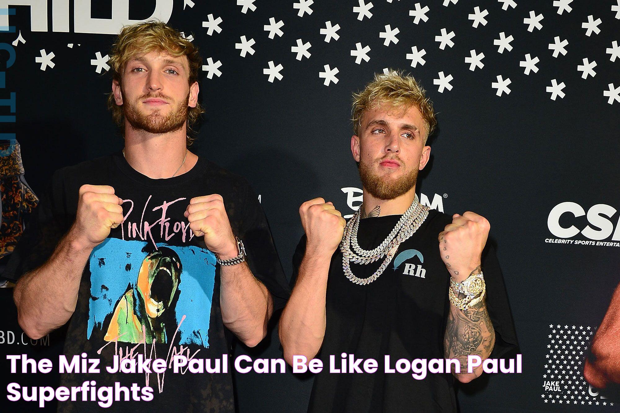 The Miz "Jake Paul can be like Logan Paul" Superfights