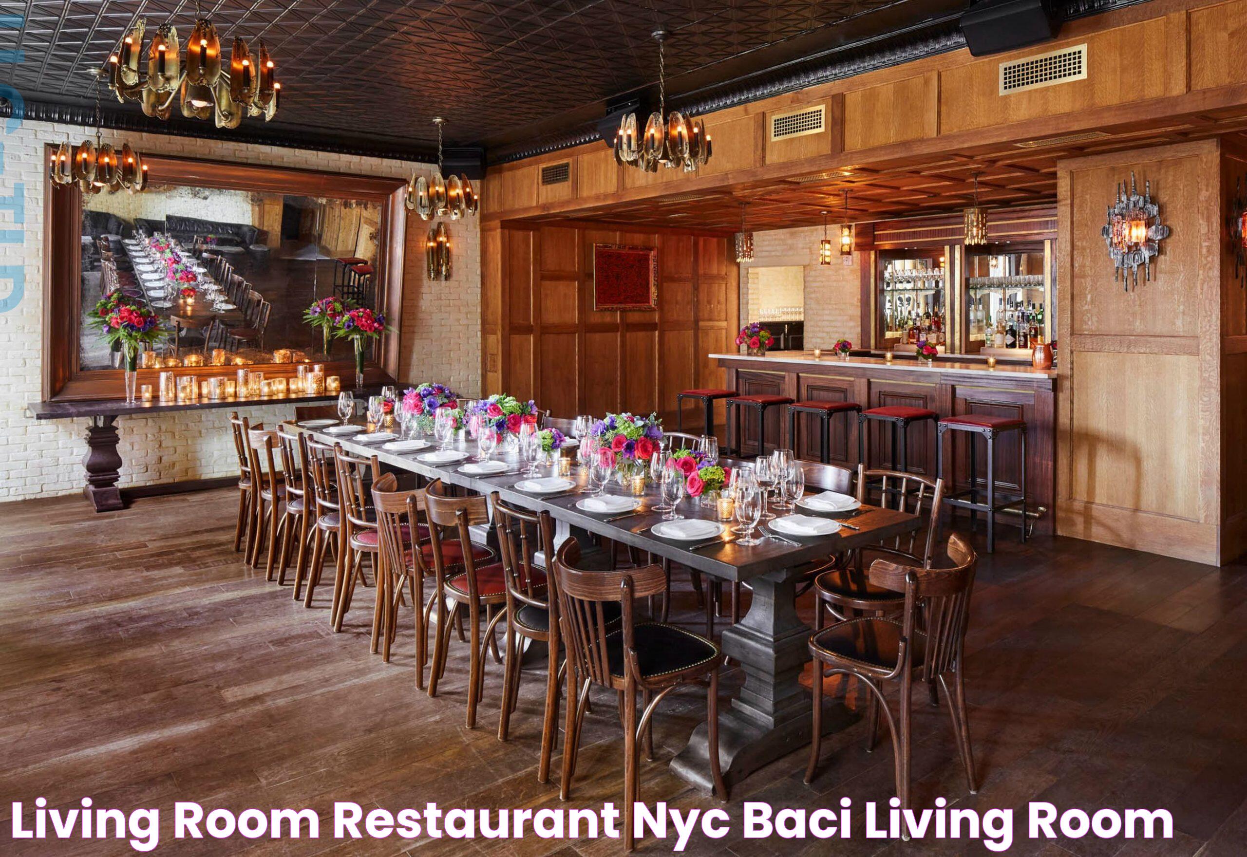 Living Room Restaurant Nyc Baci Living Room