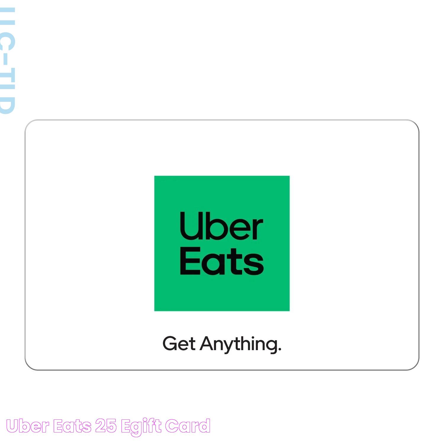 Uber Eats 25 eGift Card