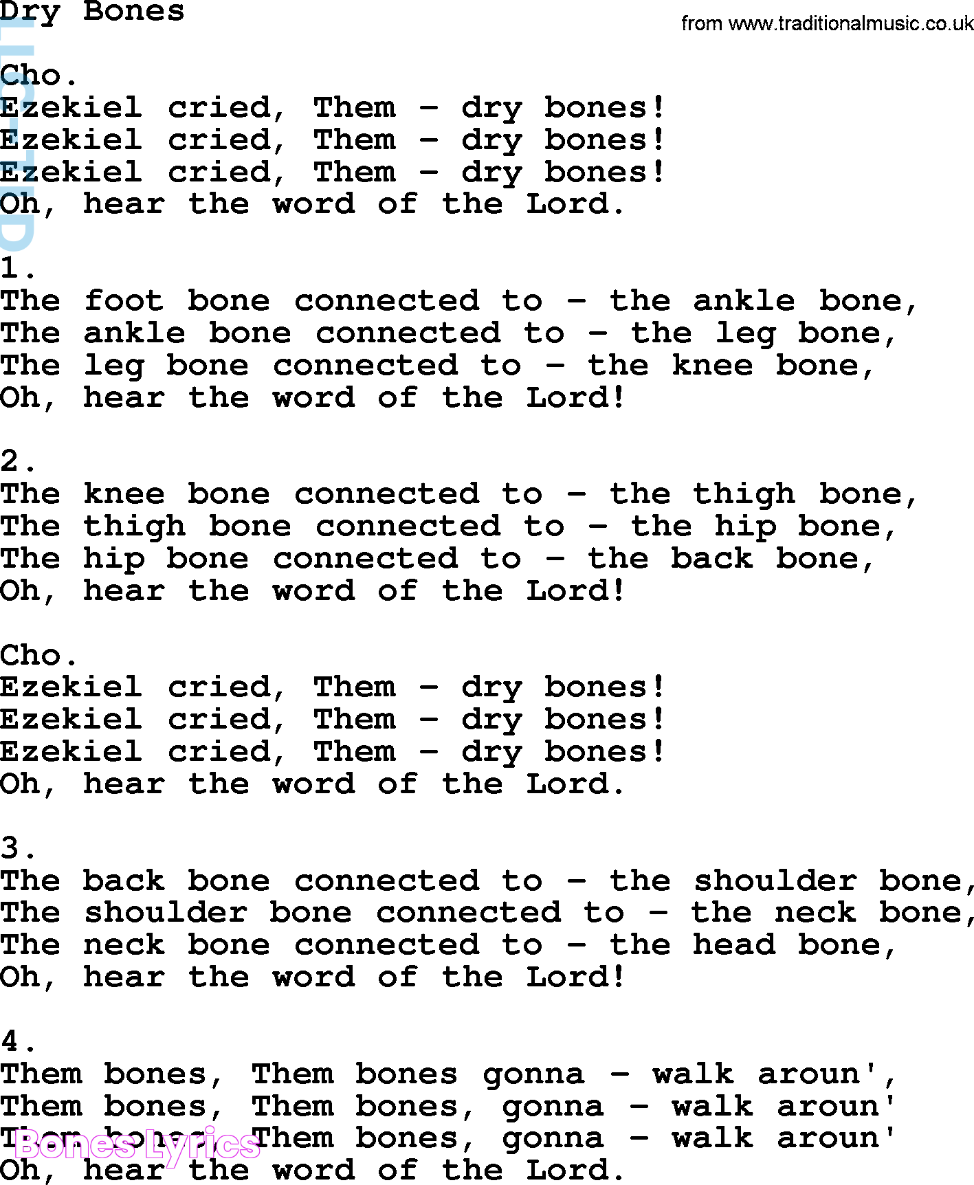 Bones Lyrics