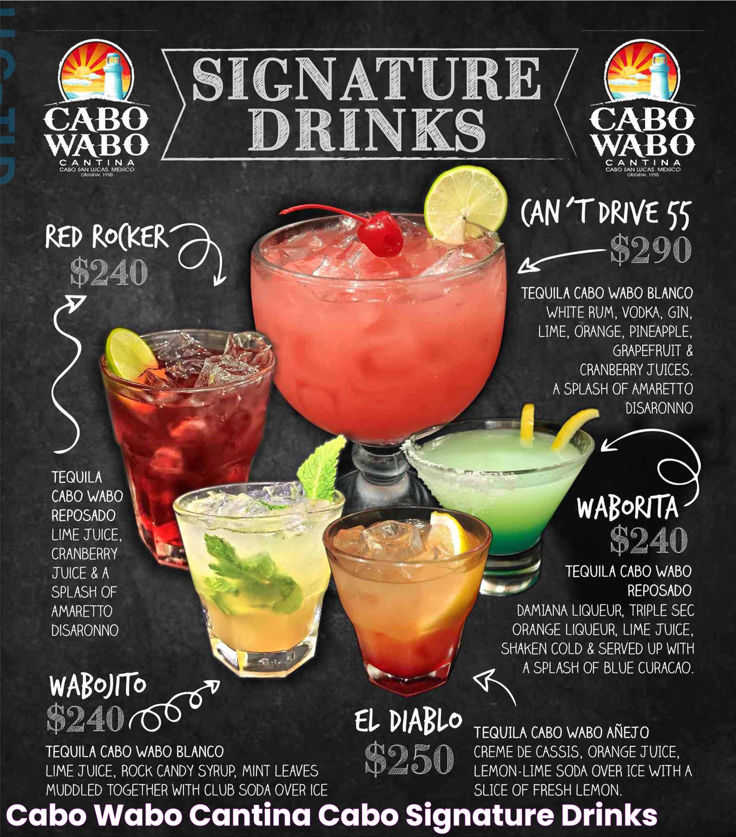 Cabo Wabo Cantina » Cabo Signature Drinks