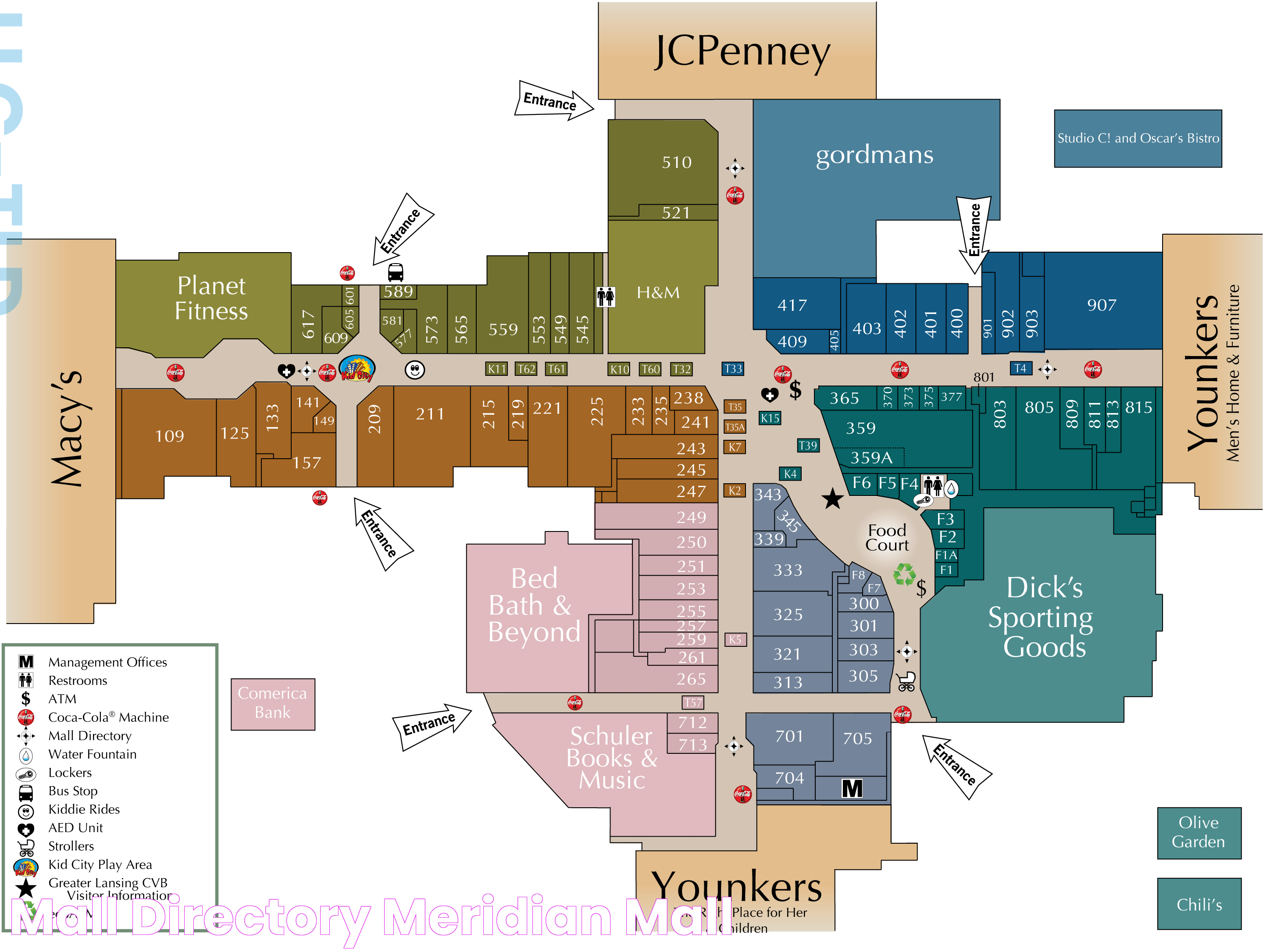 Mall Directory Meridian Mall