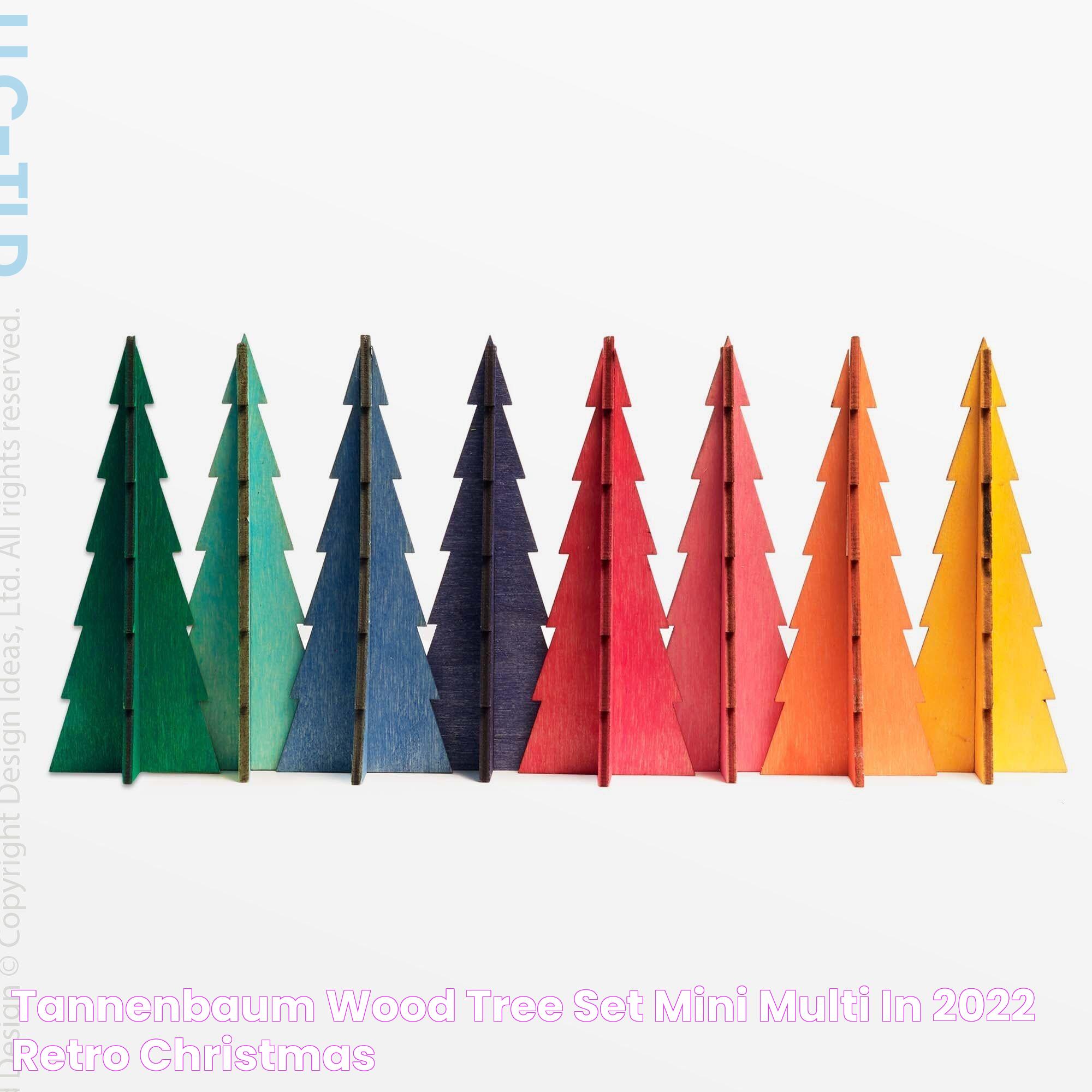 Tannenbaum™ Wood Tree Set (Mini)Multi in 2022 Retro christmas