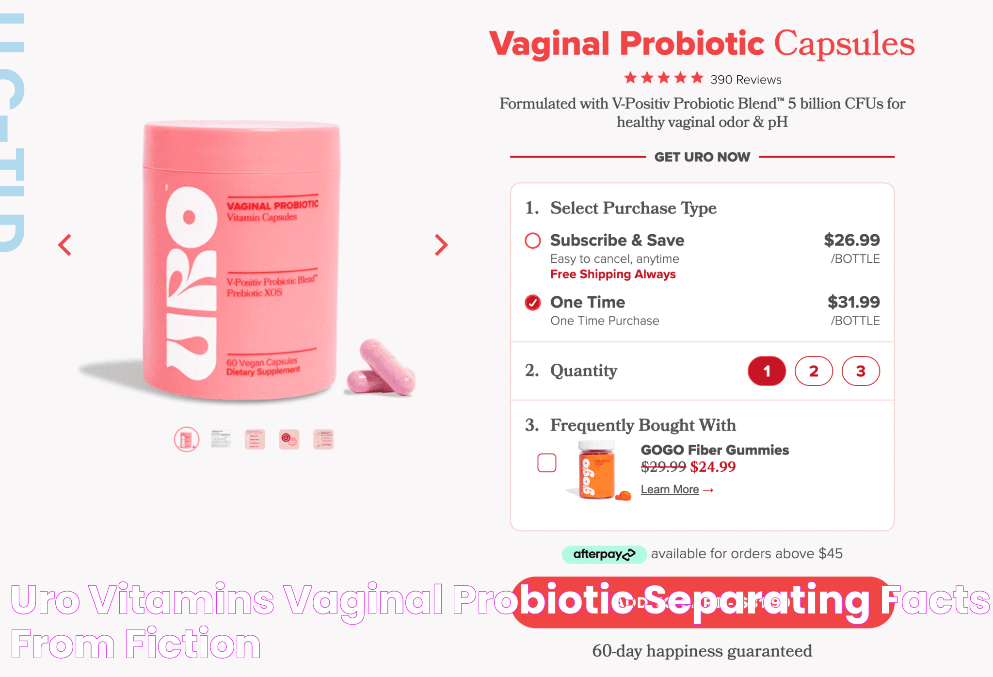 Uro Vitamins (vaginal probiotic) Separating Facts from Fiction